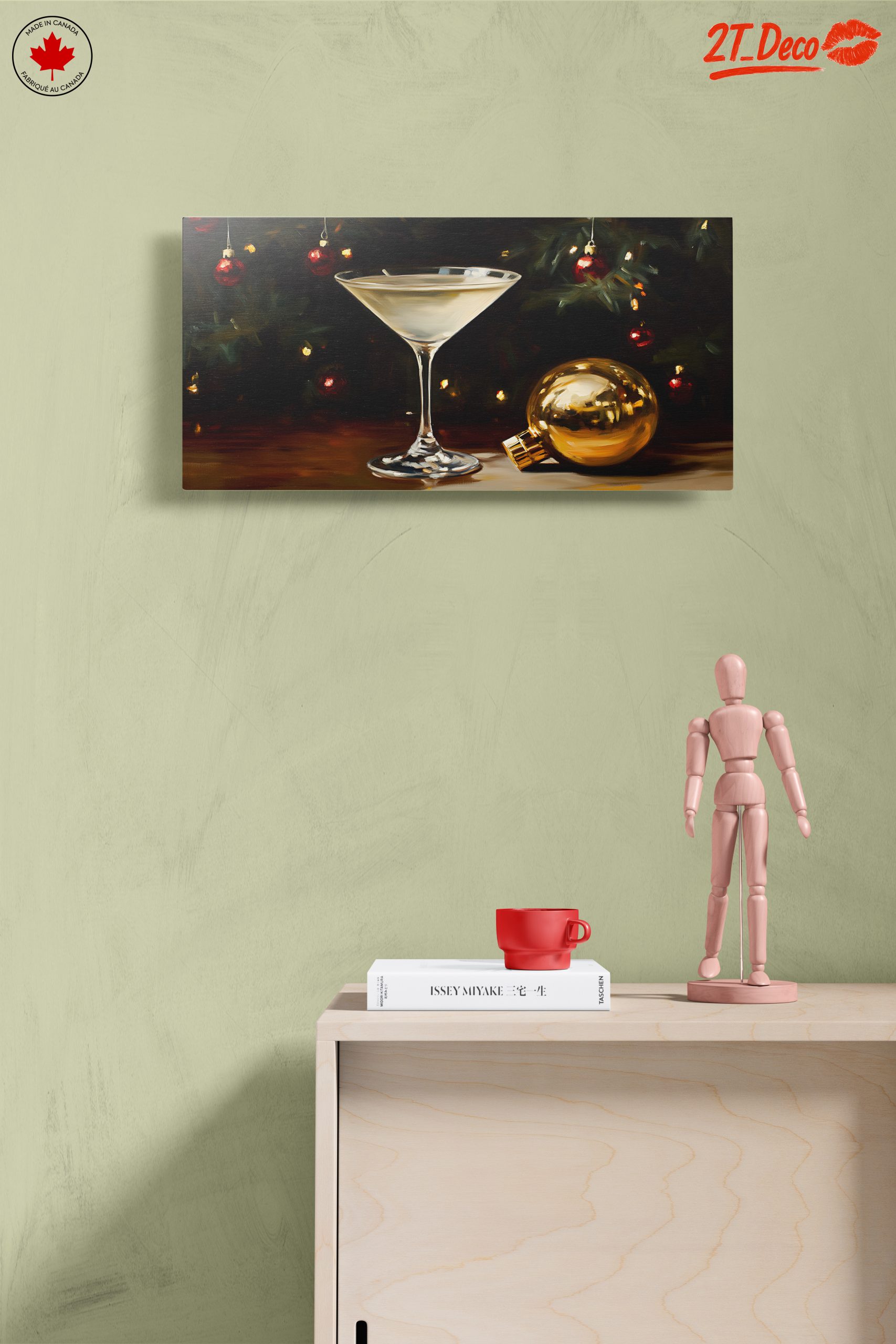 Stylish Holiday Cocktails Artwork for Festive Decor - Image 14