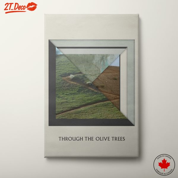 Abstract Olive Tree Landscape Artwork