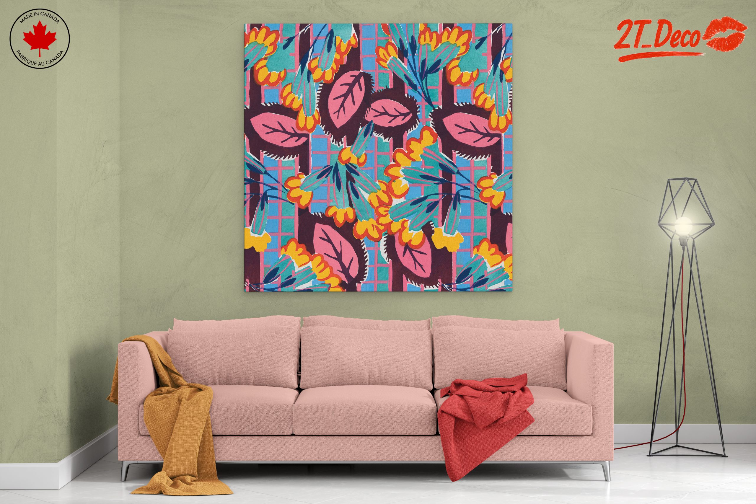 Colorful Botanical Abstract Art Print - Image 2