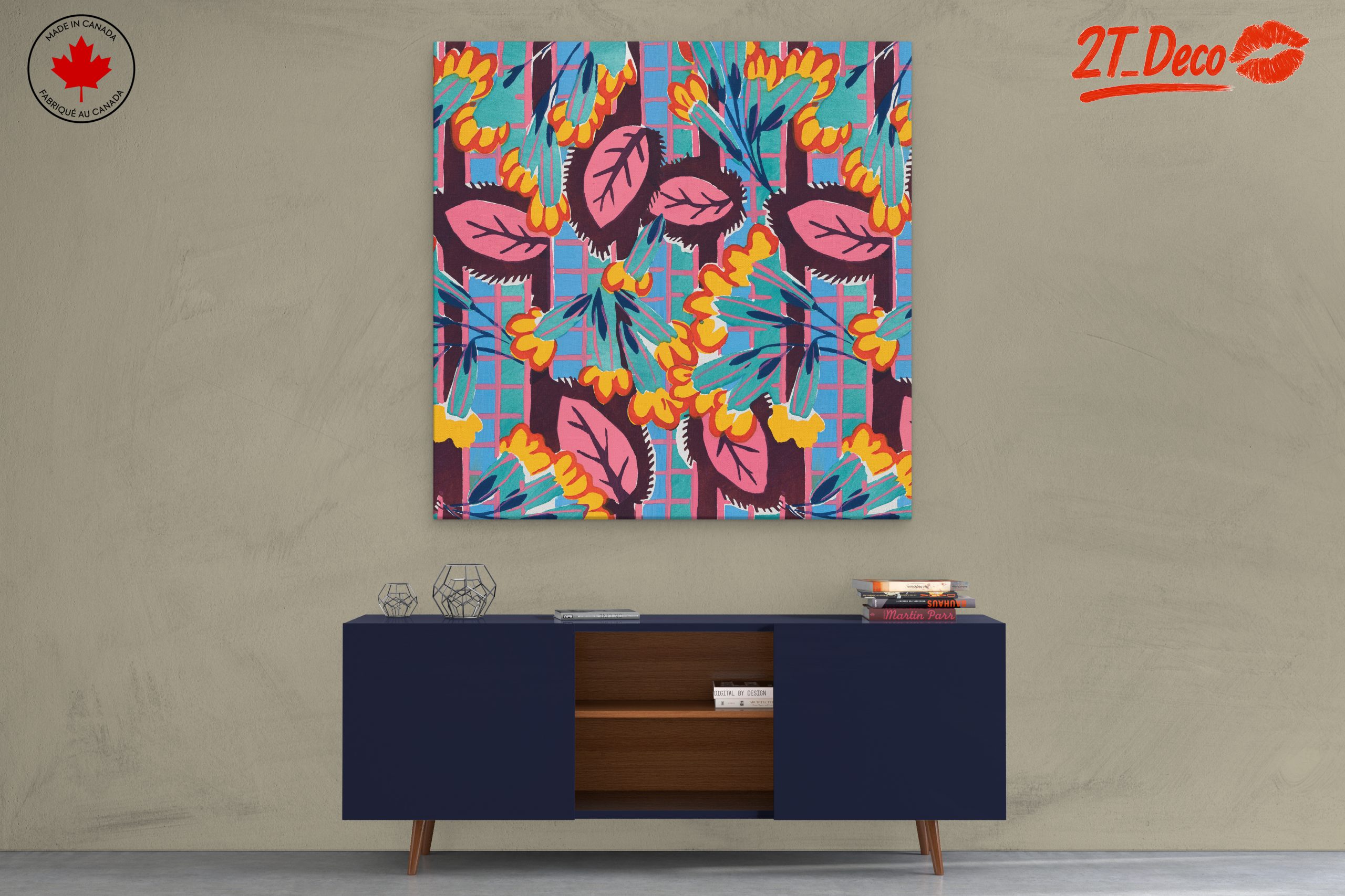 Colorful Botanical Abstract Art Print - Image 3