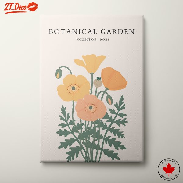 Botanical Garden Artwork with Floral Design