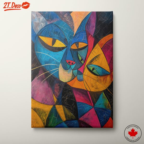 Colorful Whimsical Cat Artwork 2