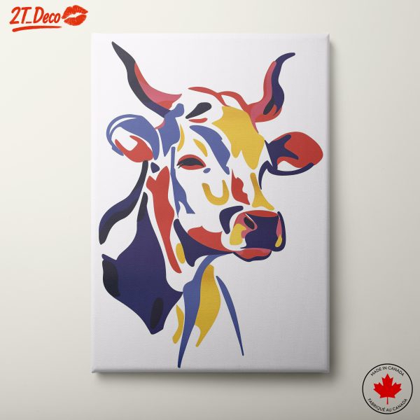 Vibrant Cow Artistic Portrait