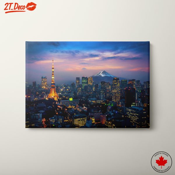 Tokyo Cityscape with Mount Fuji at Dusk