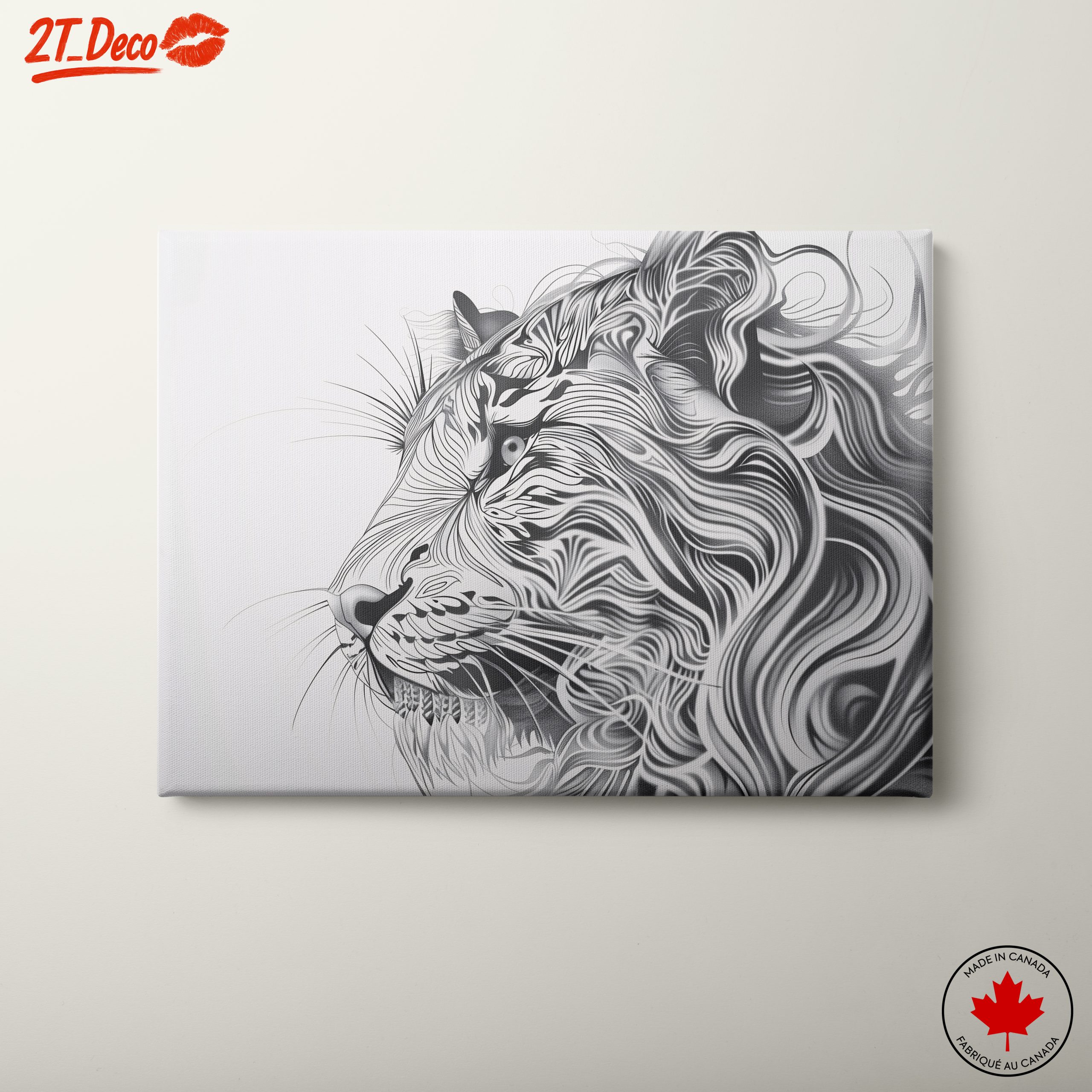 Stylized Lion Character Artwork