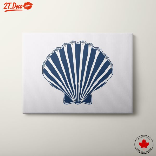 Stylized Nautical Shell Artwork for Beach Lovers