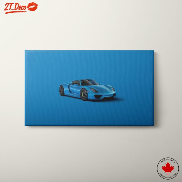 Blue Porsche 918 – Classic Sports Car