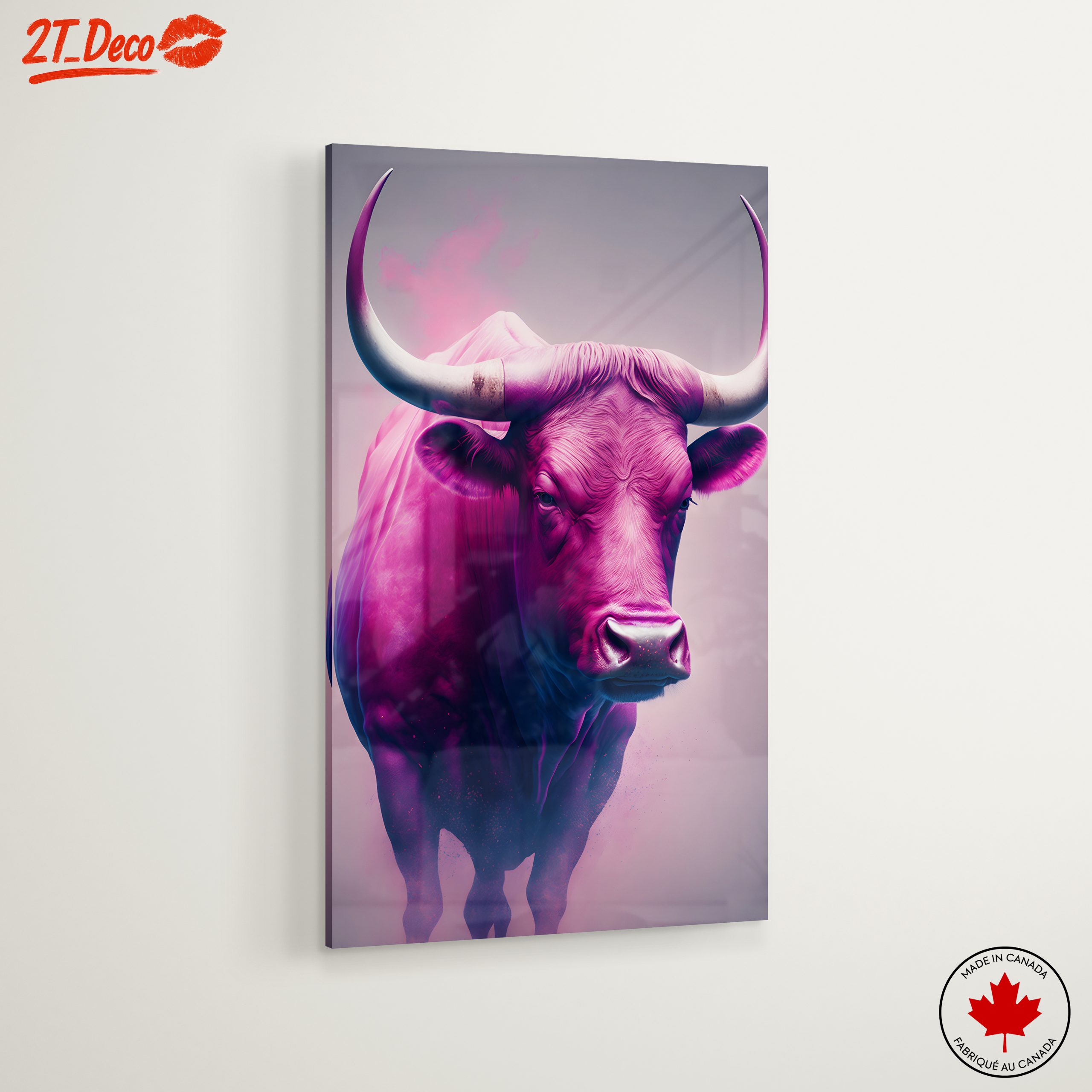 Colorful Abstract Animal Portrait of a Bull - Image 6