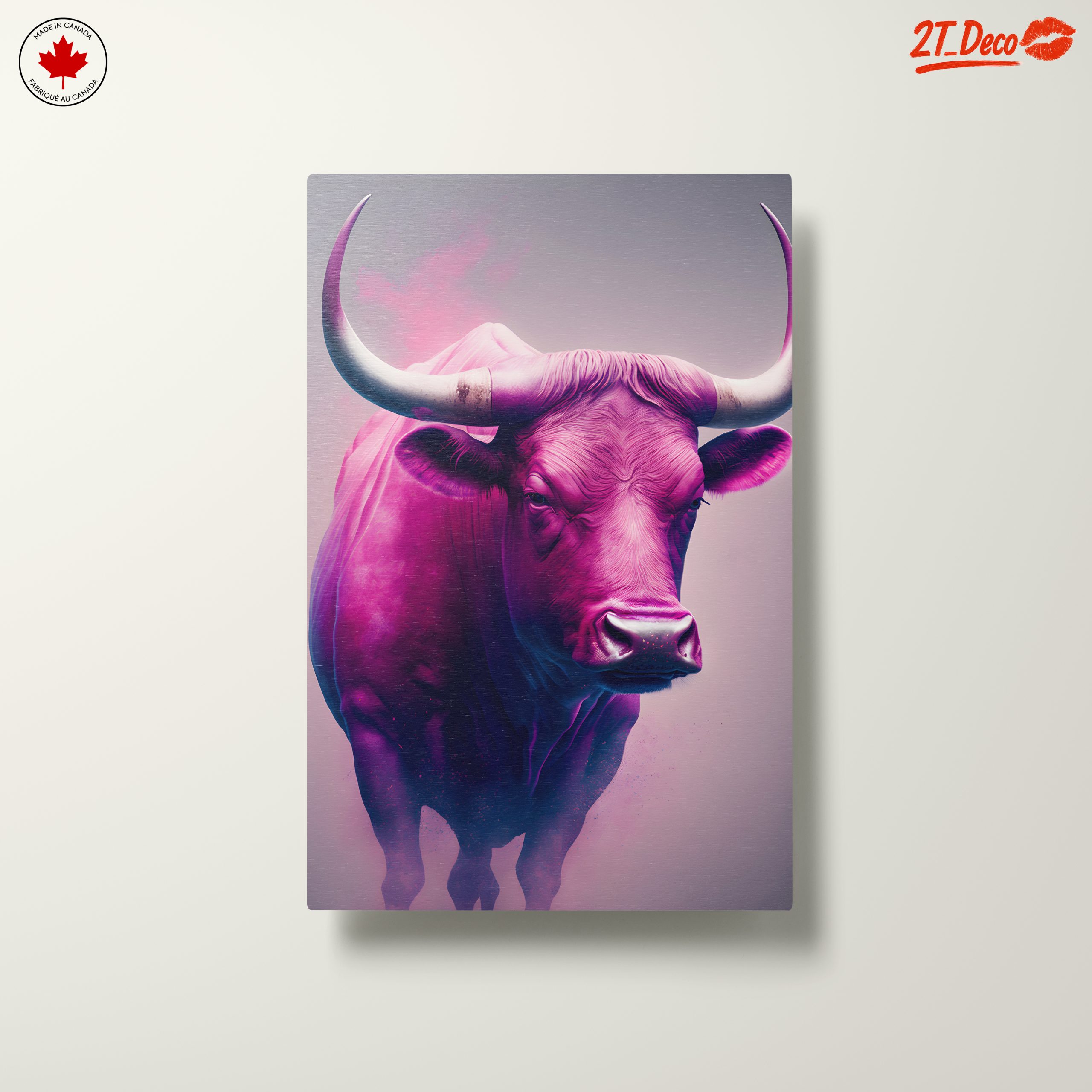 Colorful Abstract Animal Portrait of a Bull - Image 10