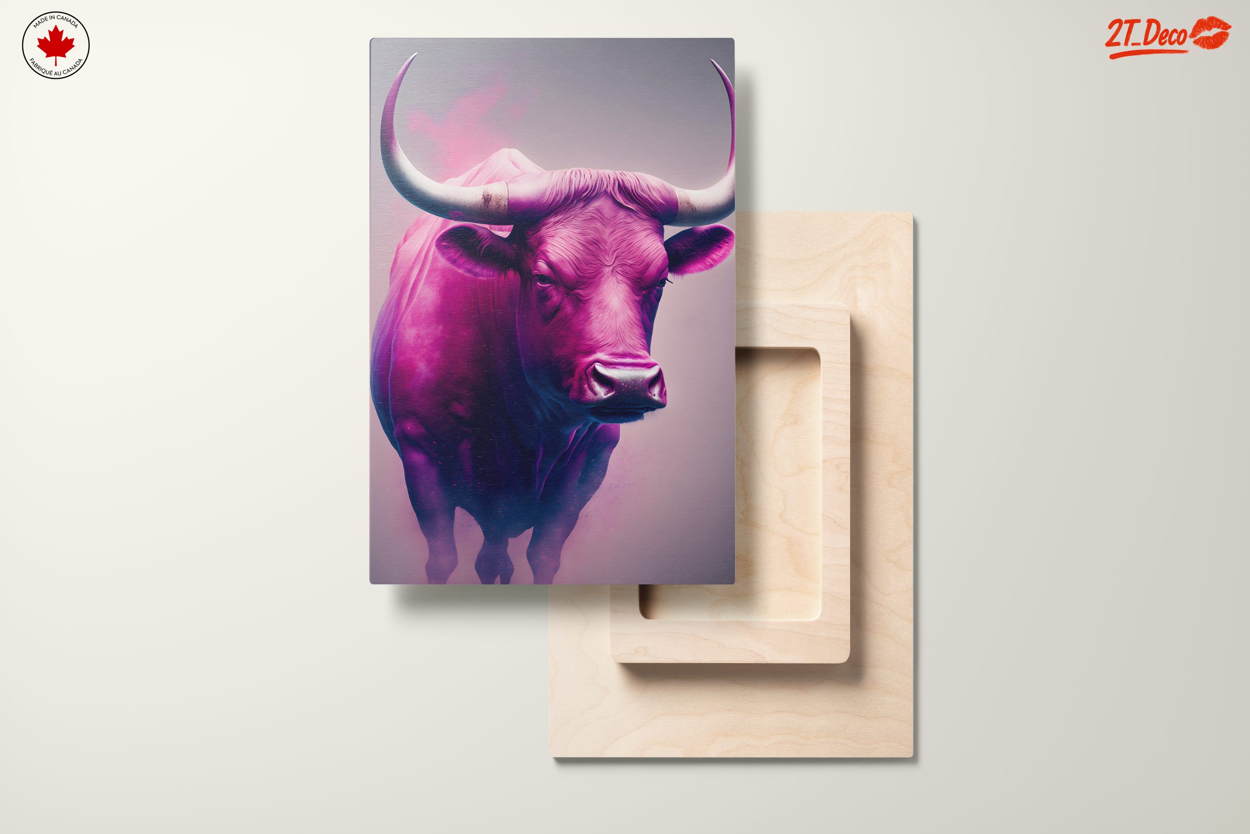 Colorful Abstract Animal Portrait of a Bull - Image 11