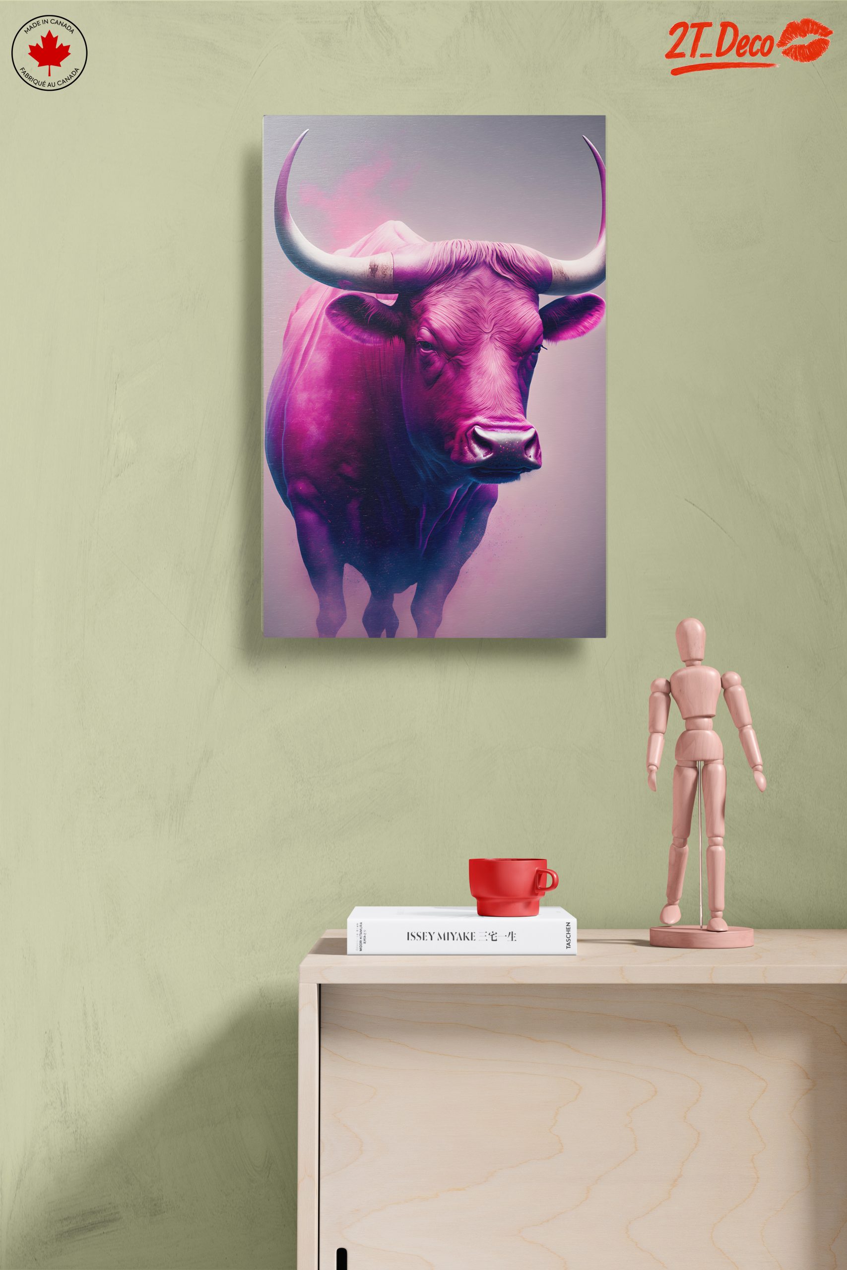 Colorful Abstract Animal Portrait of a Bull - Image 14