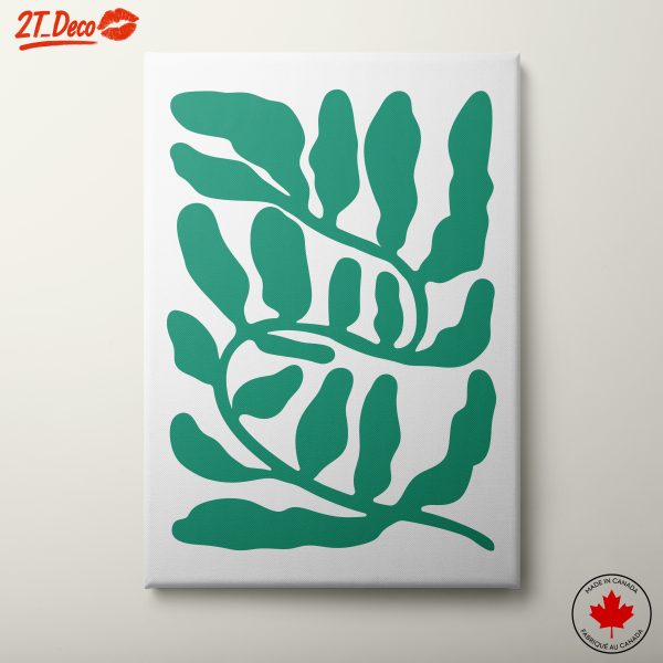 Stylish Abstract Green Leaf Design Art