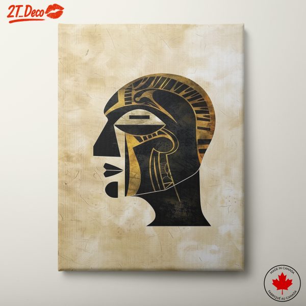 Stylized Egyptian Inspired Artwork for Modern Spaces