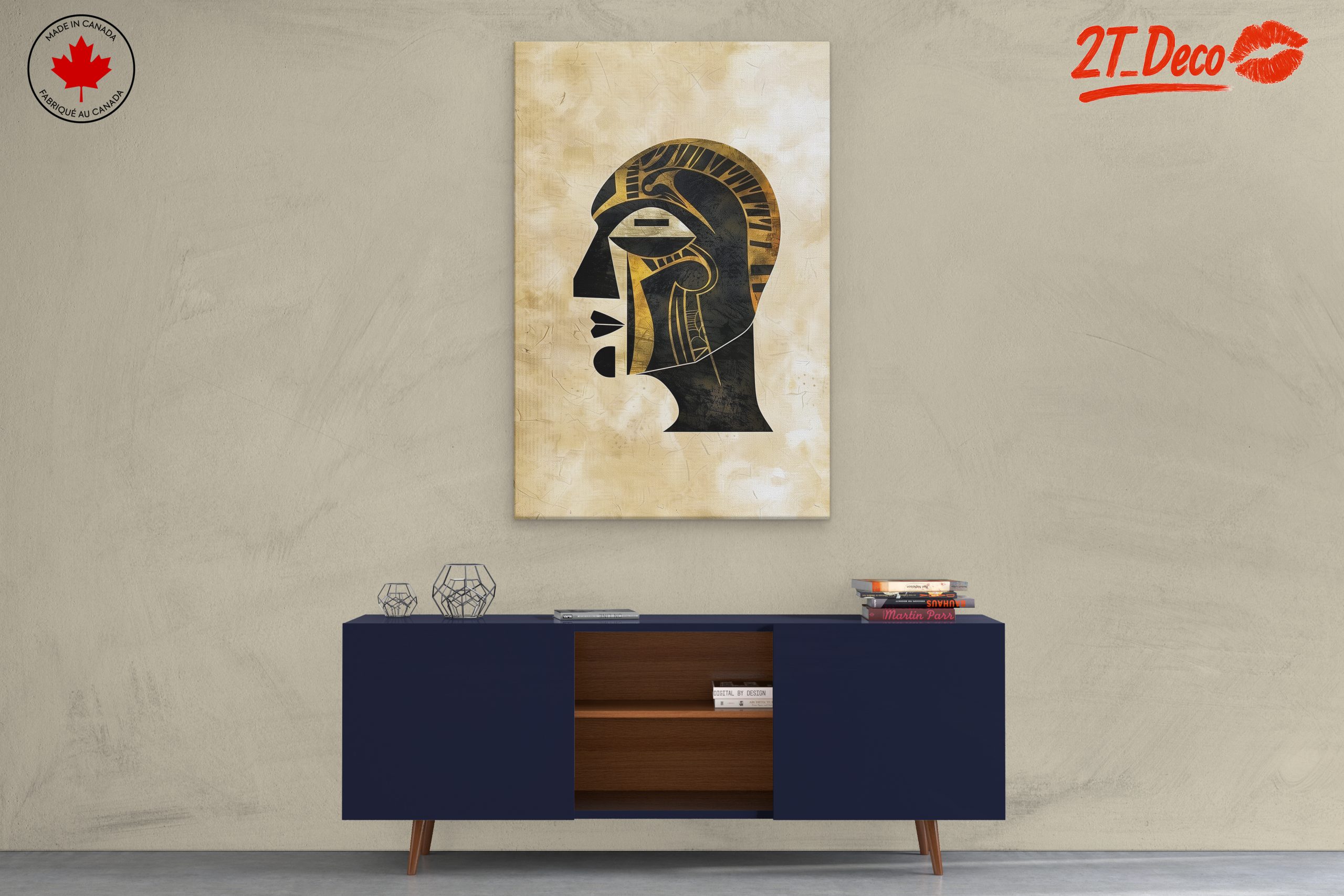 Stylized Egyptian Inspired Artwork for Modern Spaces - Image 3