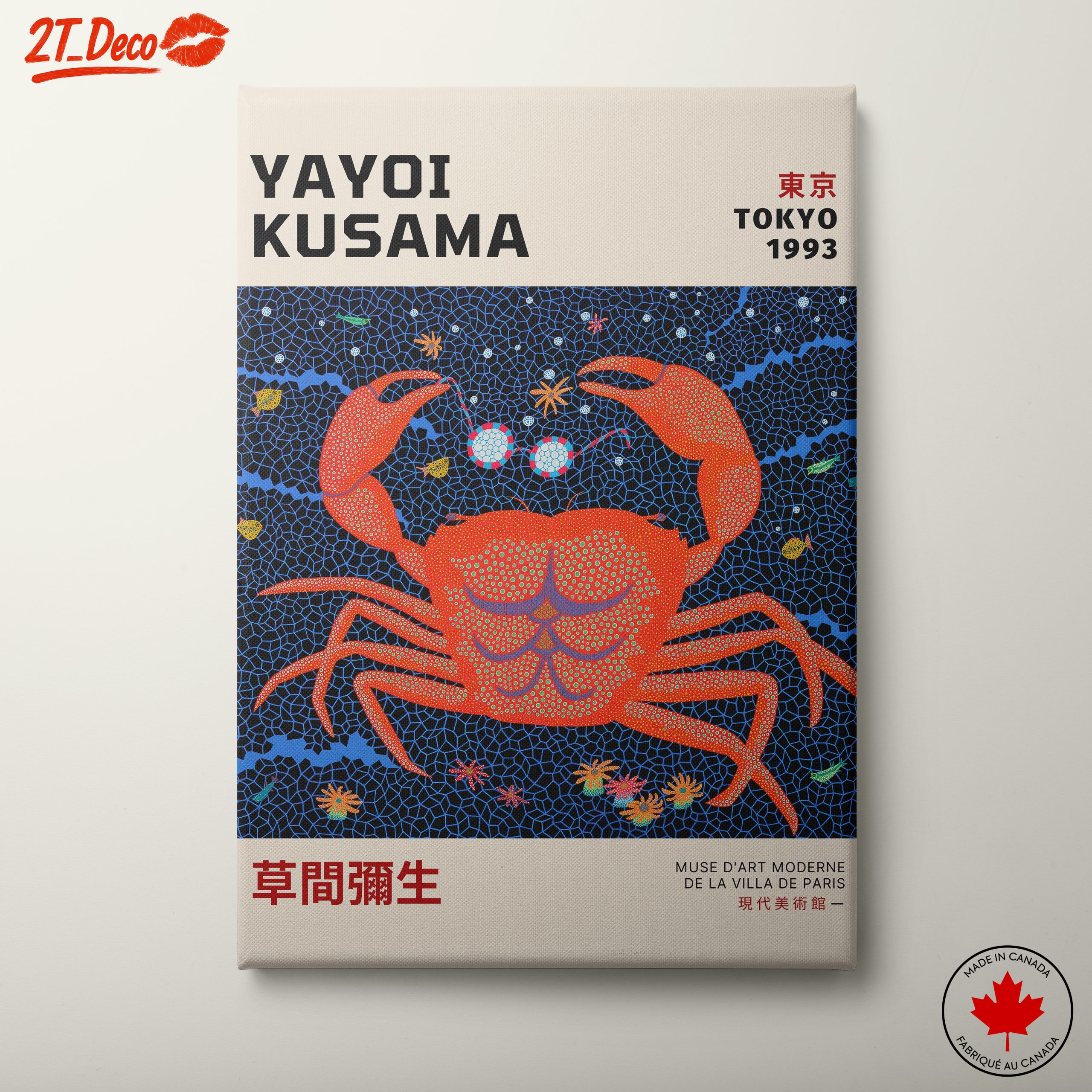 Yayoi Kusama Inspired Crab Art