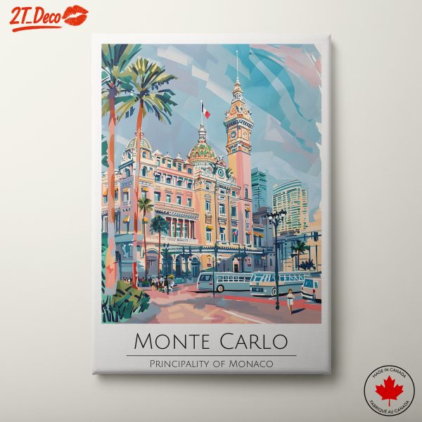 Monte Carlo City Scene Art