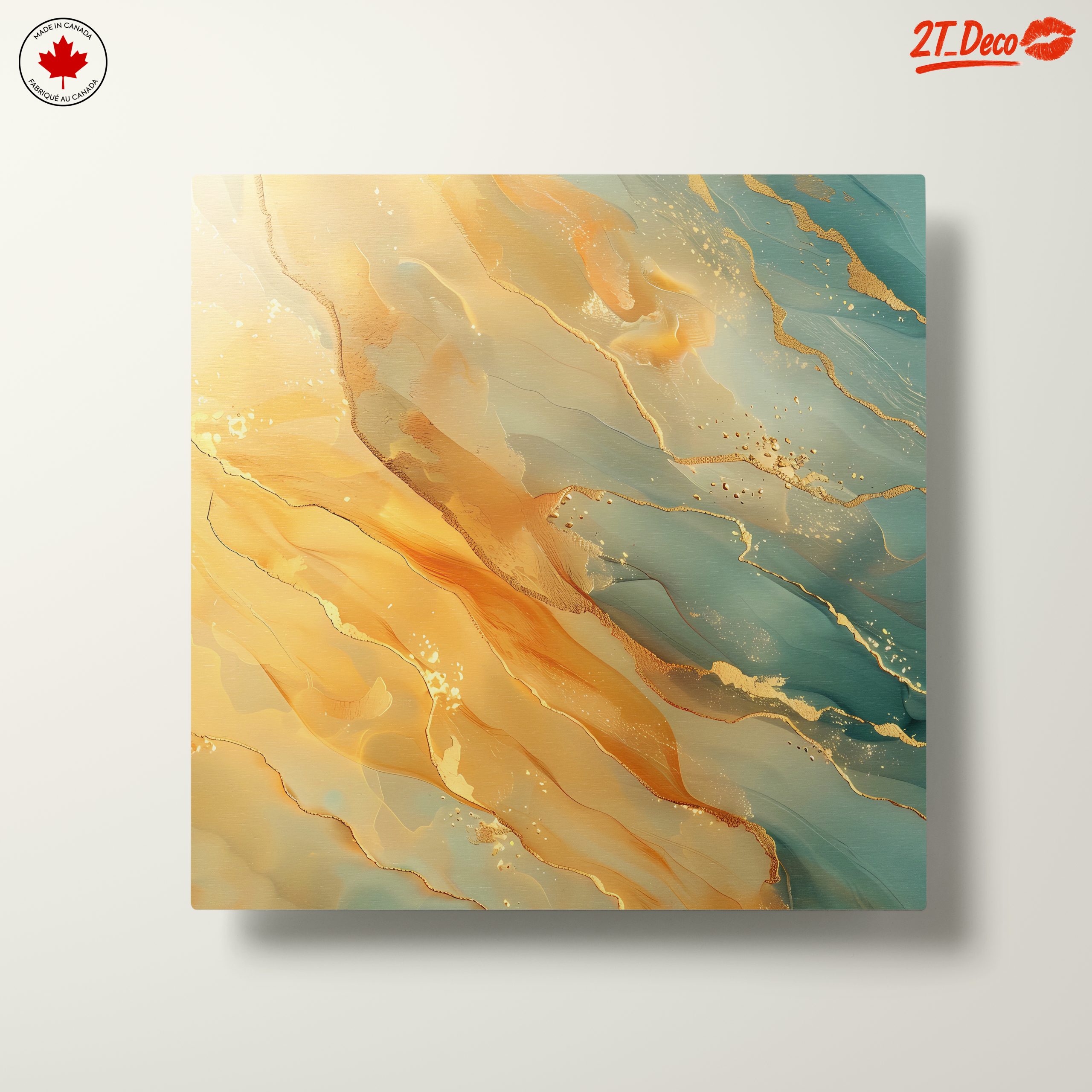 Elegant Abstract Composition in Gold and Blue - Image 10