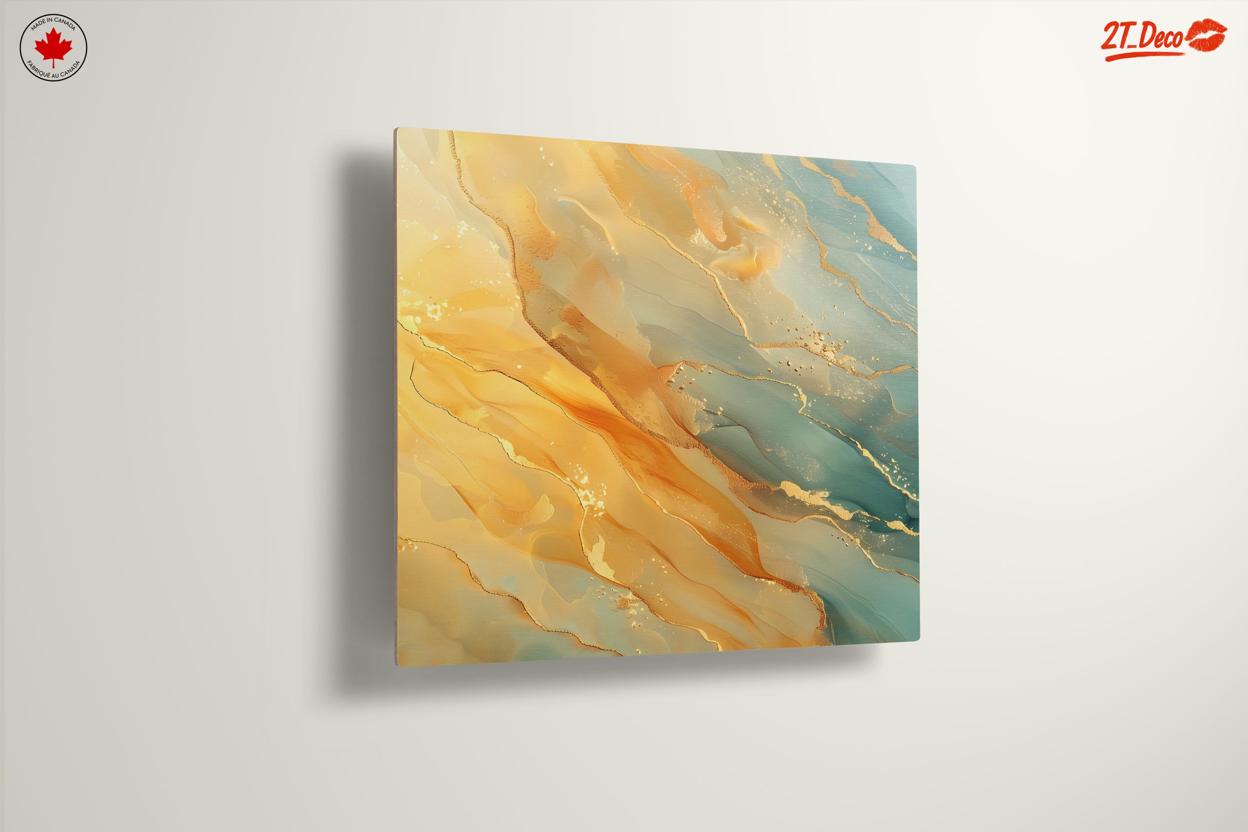 Elegant Abstract Composition in Gold and Blue - Image 13