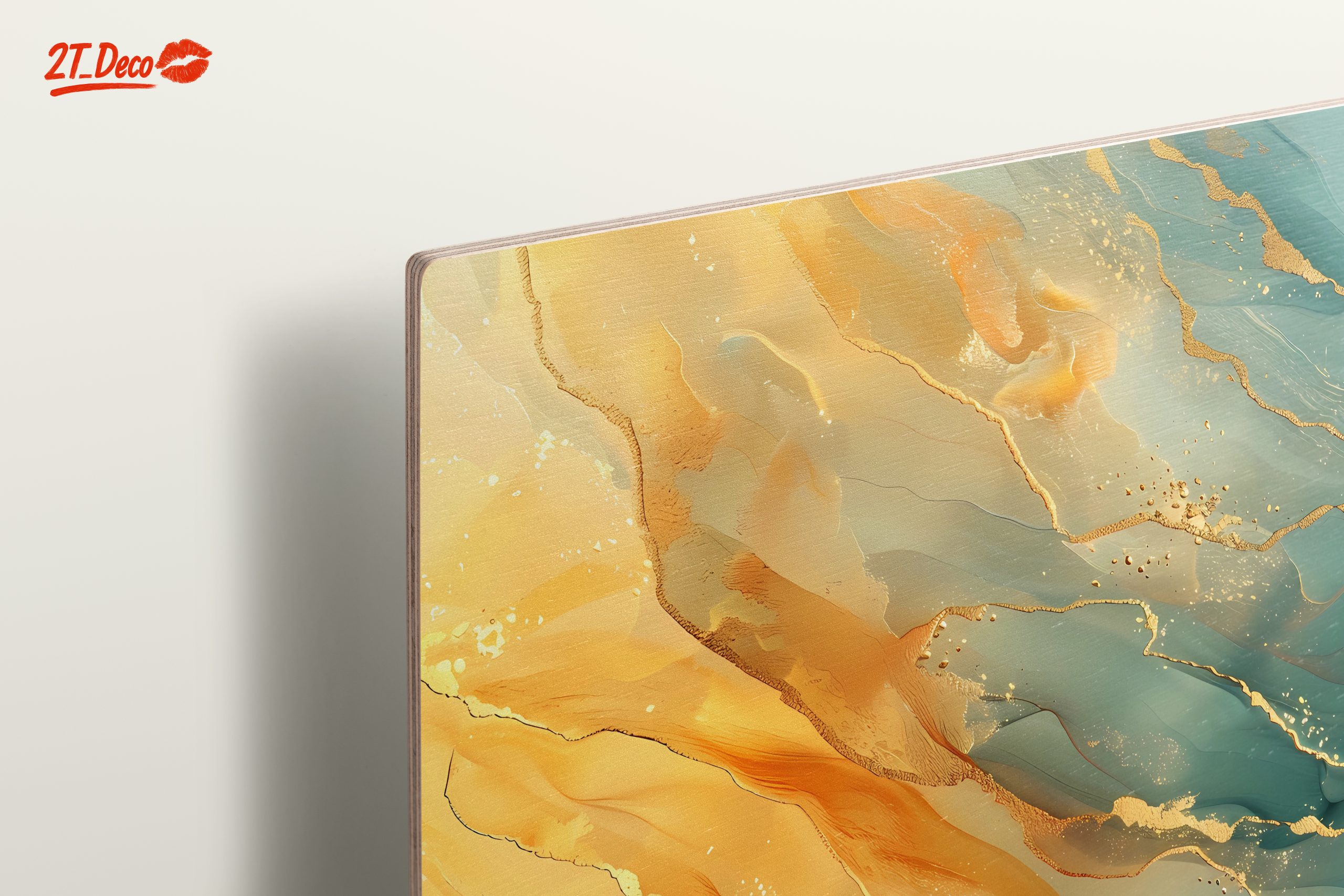 Elegant Abstract Composition in Gold and Blue - Image 15