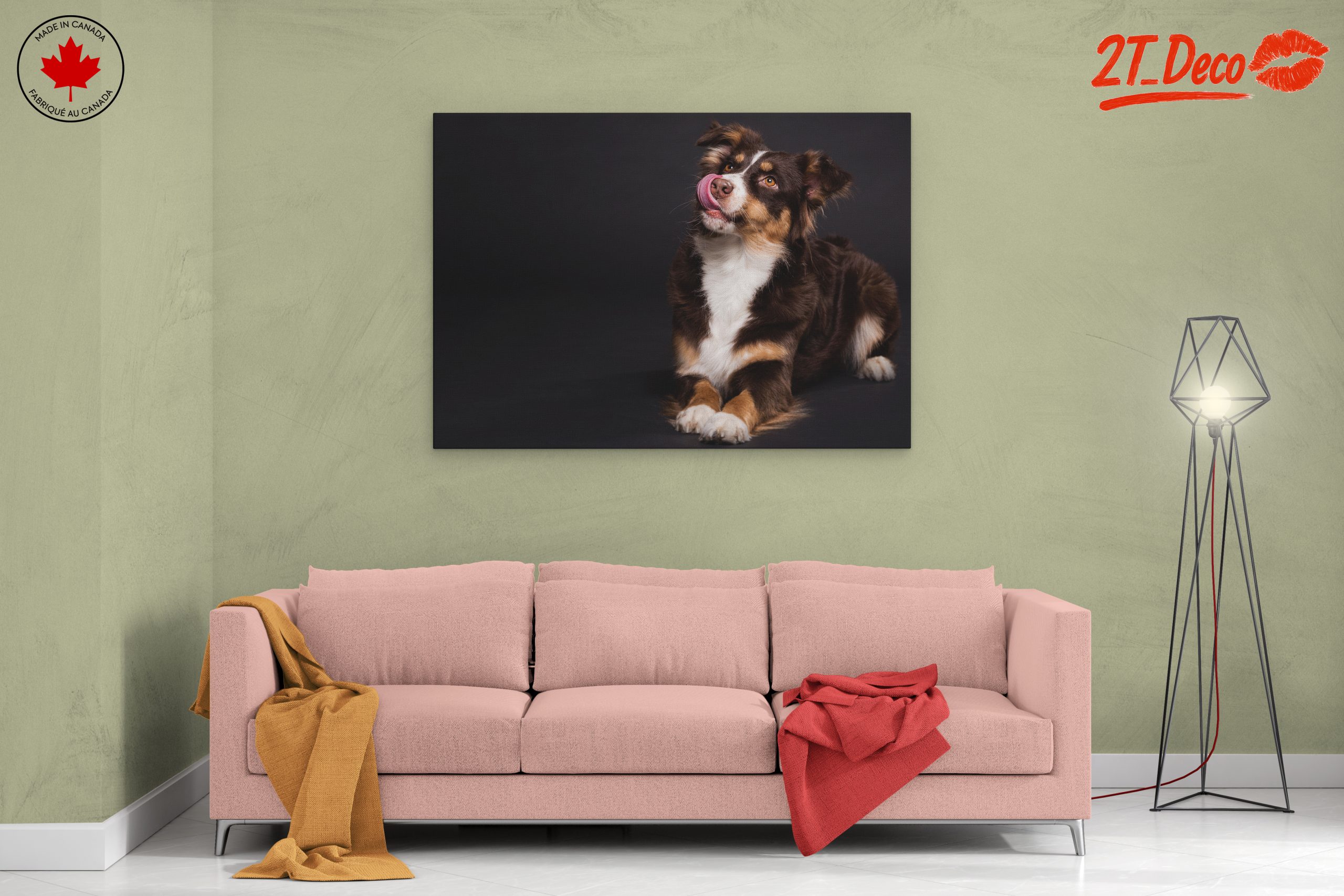 Playful Dog Portrait on Dark Background - Image 2