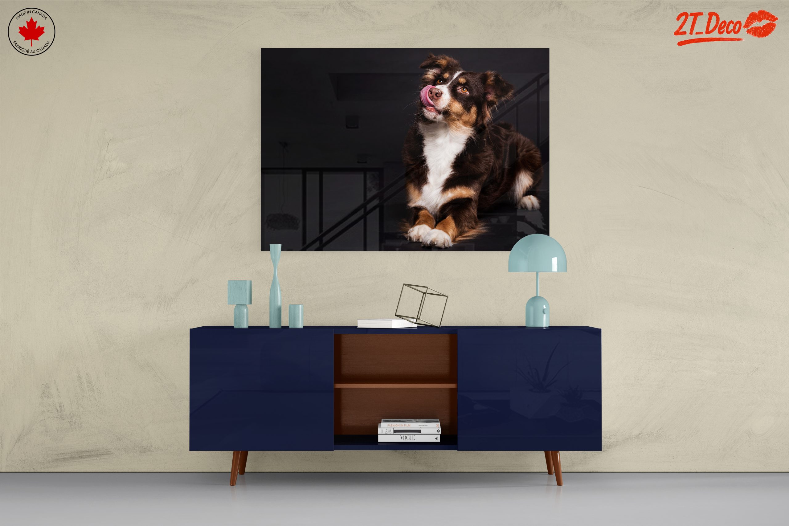 Playful Dog Portrait on Dark Background - Image 8