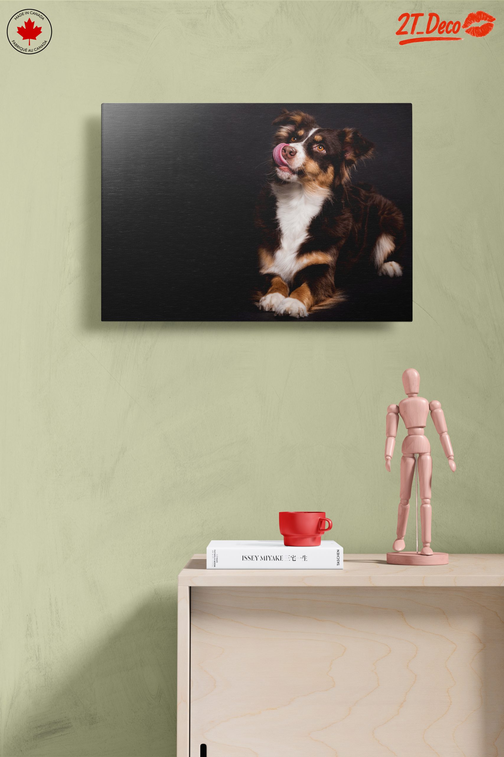 Playful Dog Portrait on Dark Background - Image 14