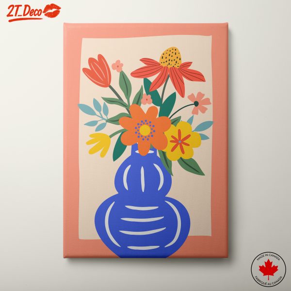 Vibrant Botanical Flower Arrangement Art