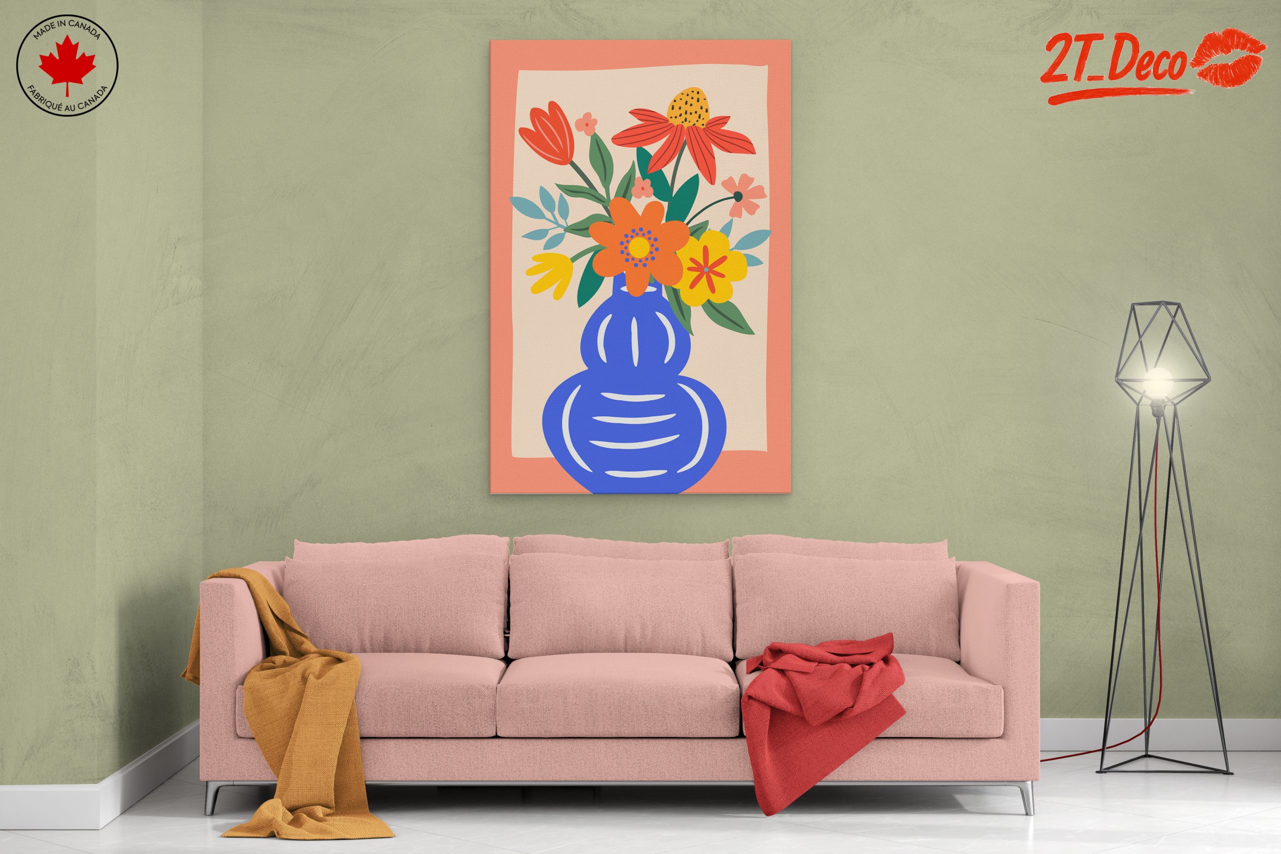 Vibrant Botanical Flower Arrangement Art - Image 2