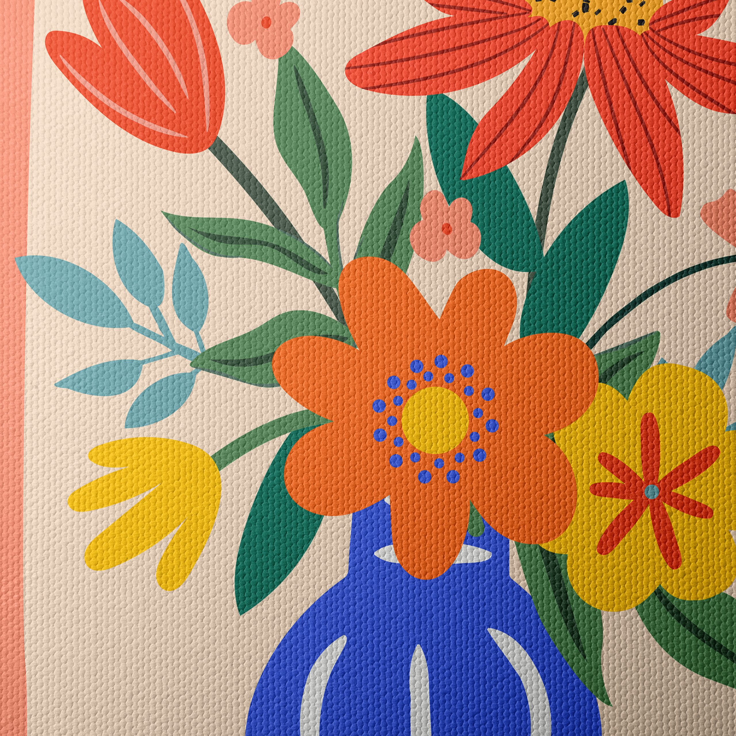 Vibrant Botanical Flower Arrangement Art - Image 4