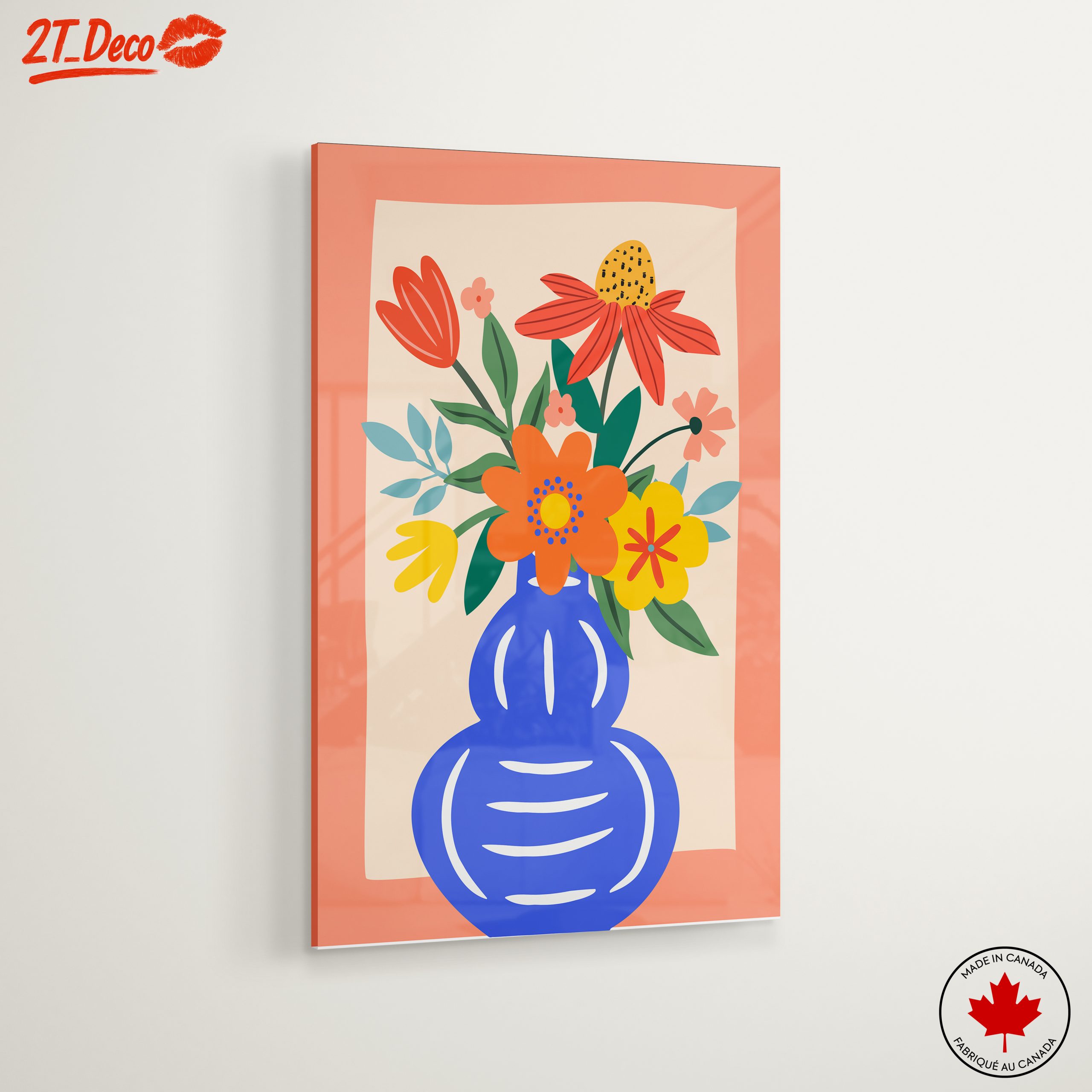 Vibrant Botanical Flower Arrangement Art - Image 6