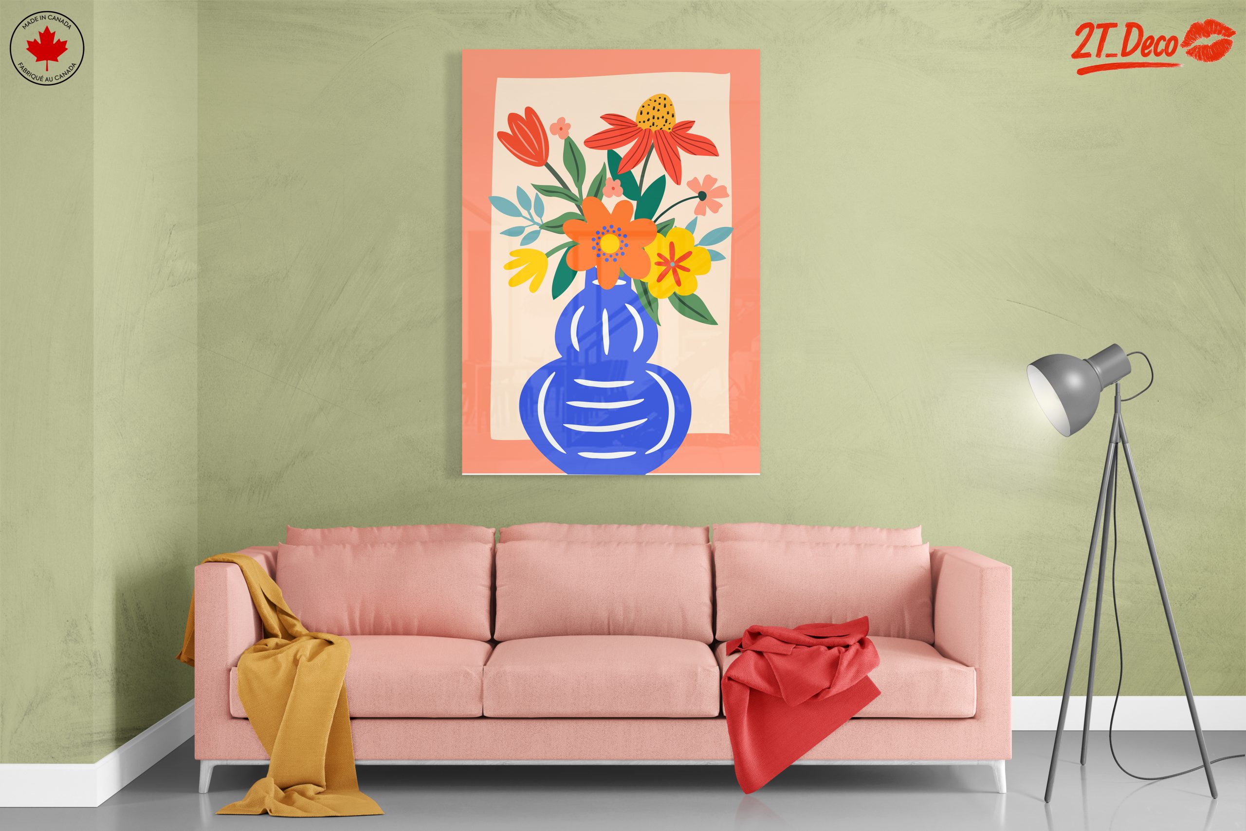 Vibrant Botanical Flower Arrangement Art - Image 7