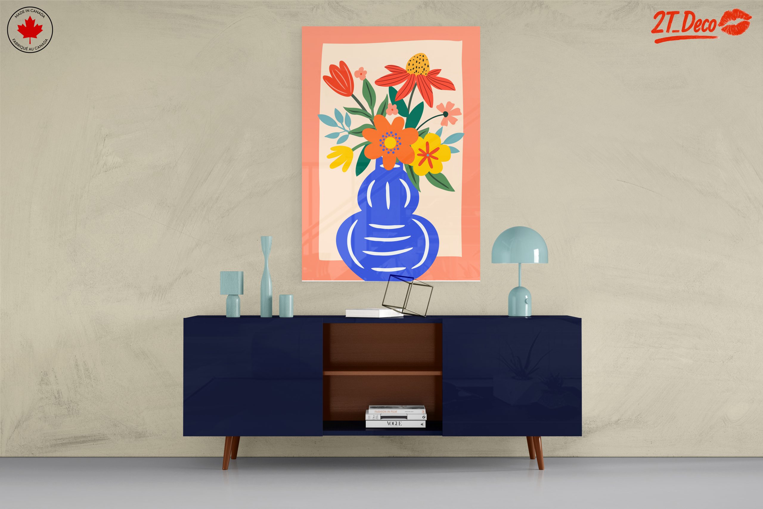 Vibrant Botanical Flower Arrangement Art - Image 8