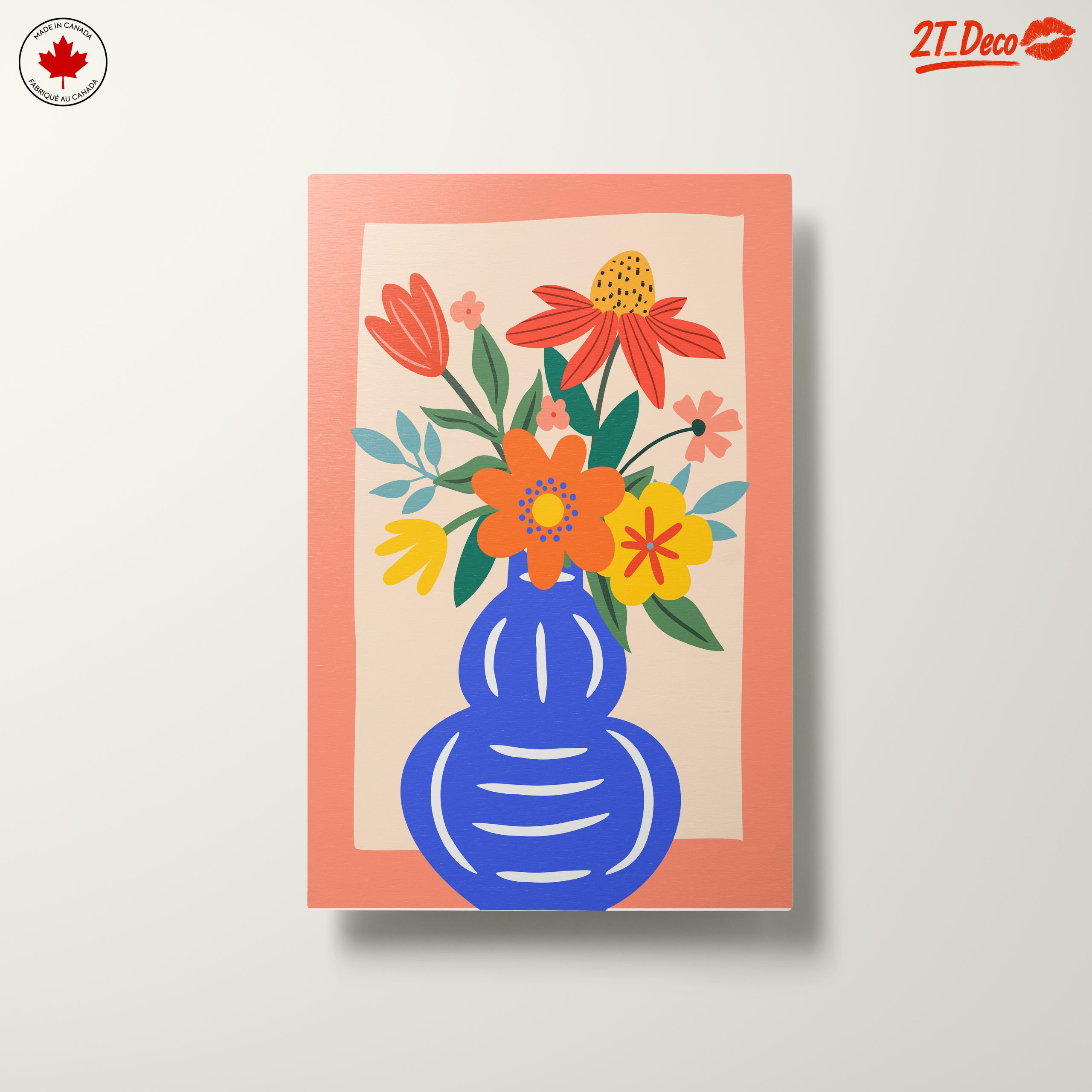 Vibrant Botanical Flower Arrangement Art - Image 10