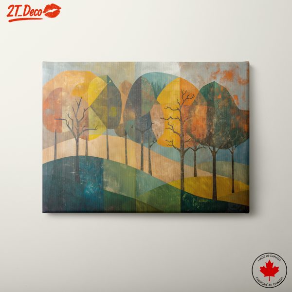 Stylized Abstract Landscape with Trees