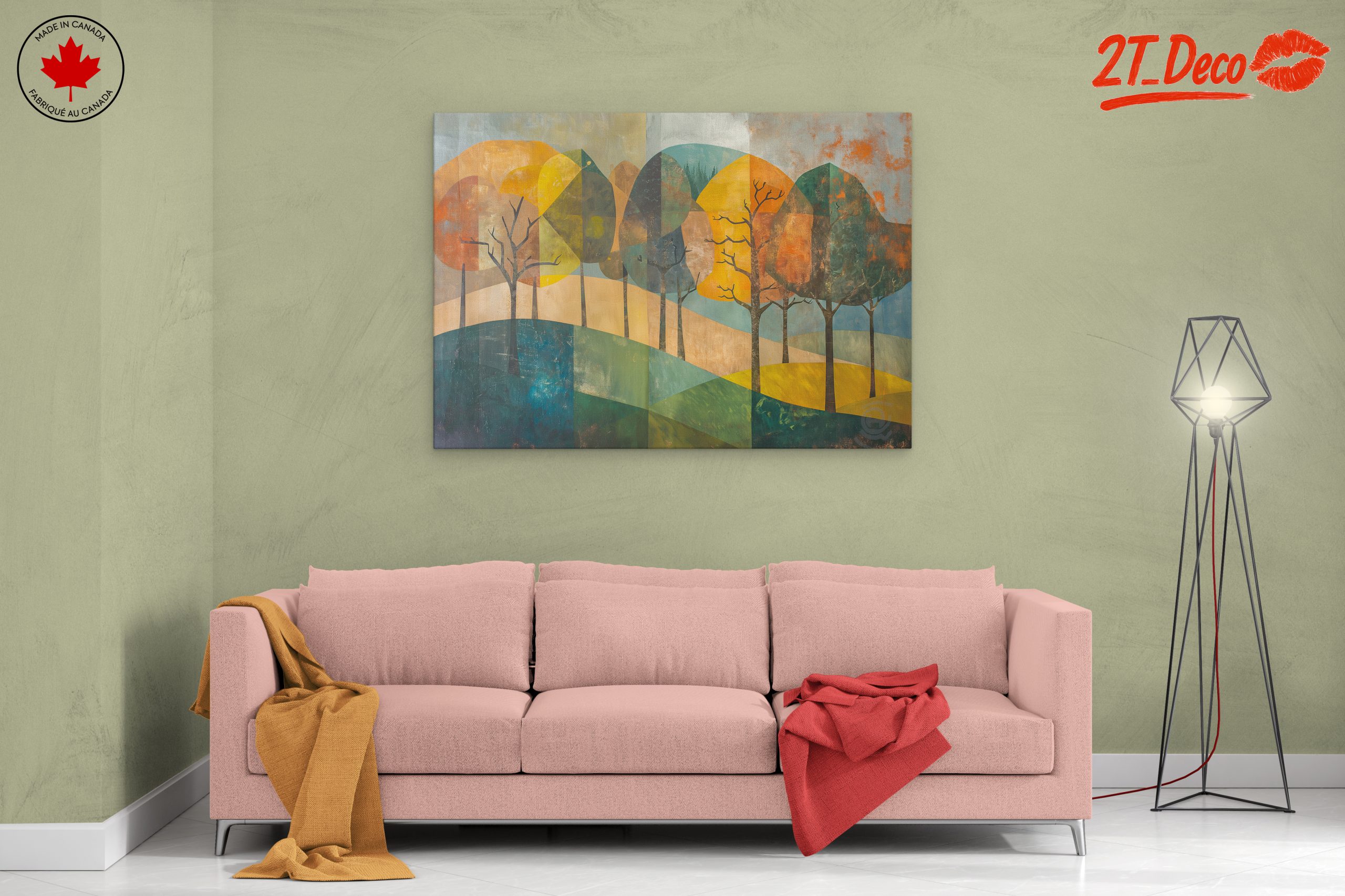 Stylized Abstract Landscape with Trees - Image 2
