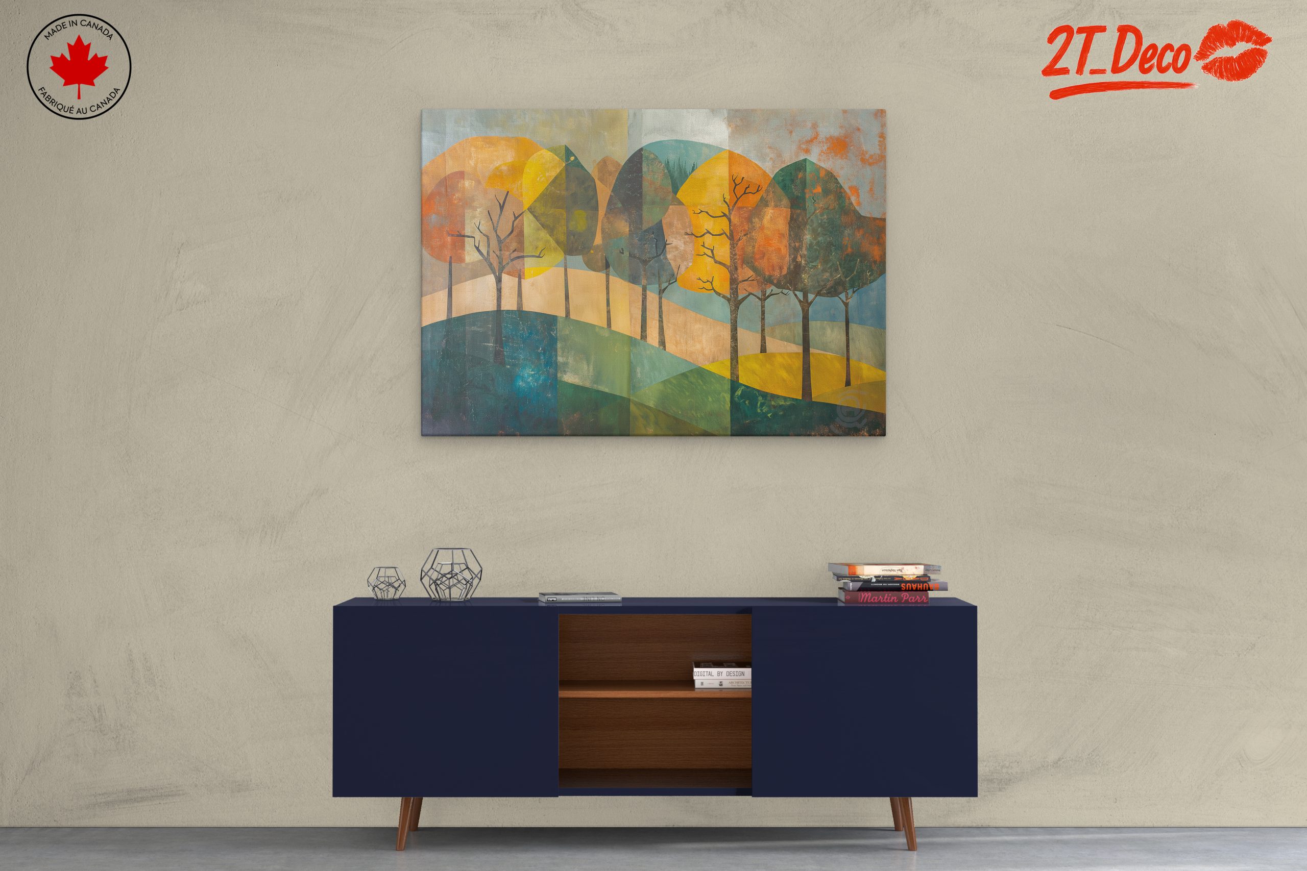 Stylized Abstract Landscape with Trees - Image 3