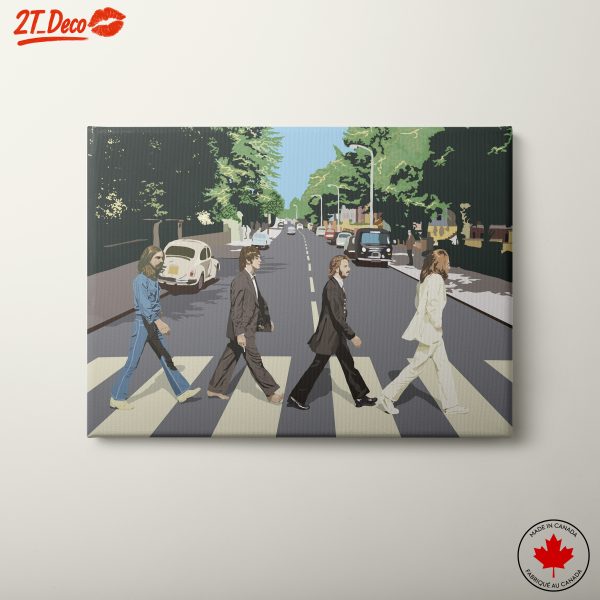 The Beatles On Abbey Road Illustration