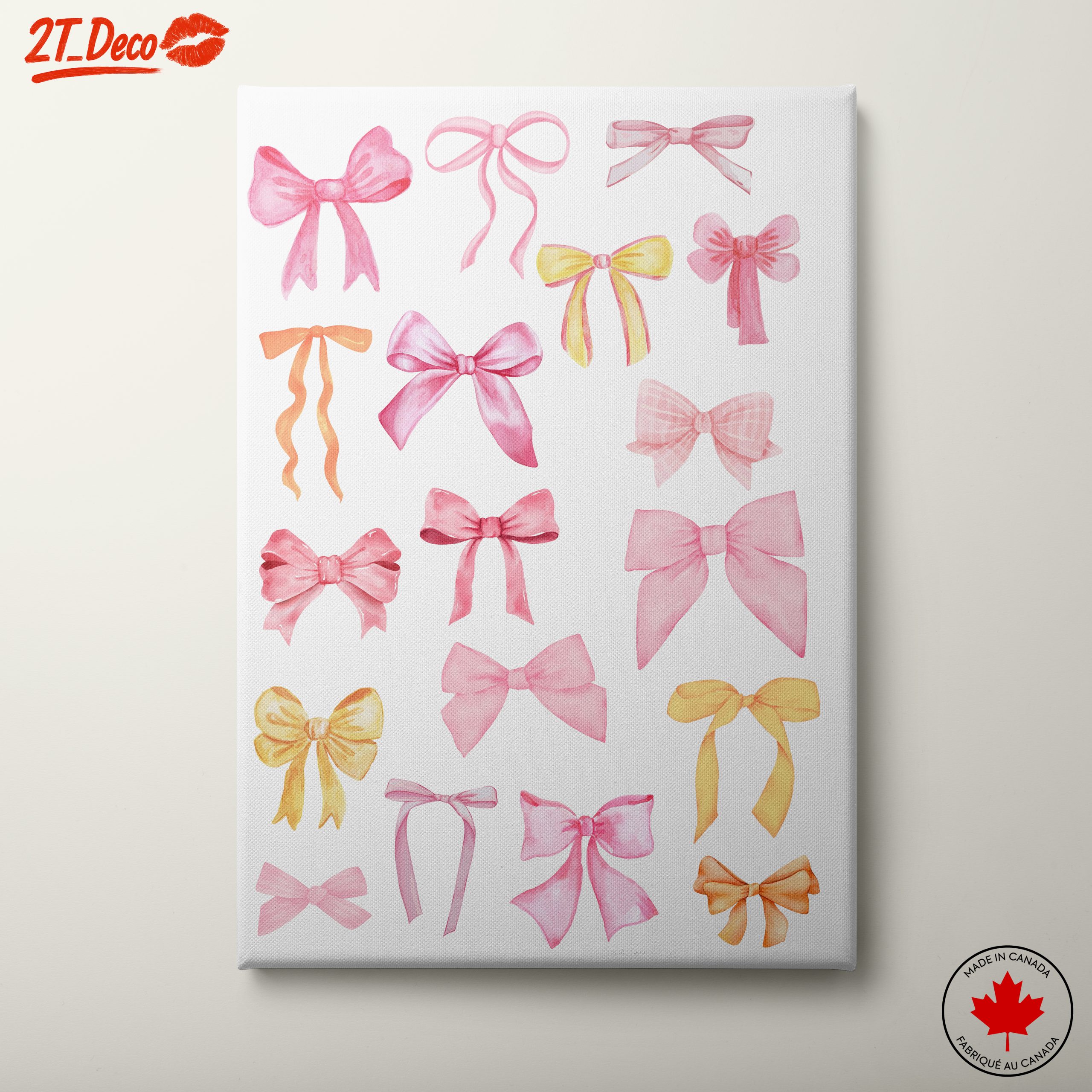 Decorative Ribbon Art in Soft Pastels