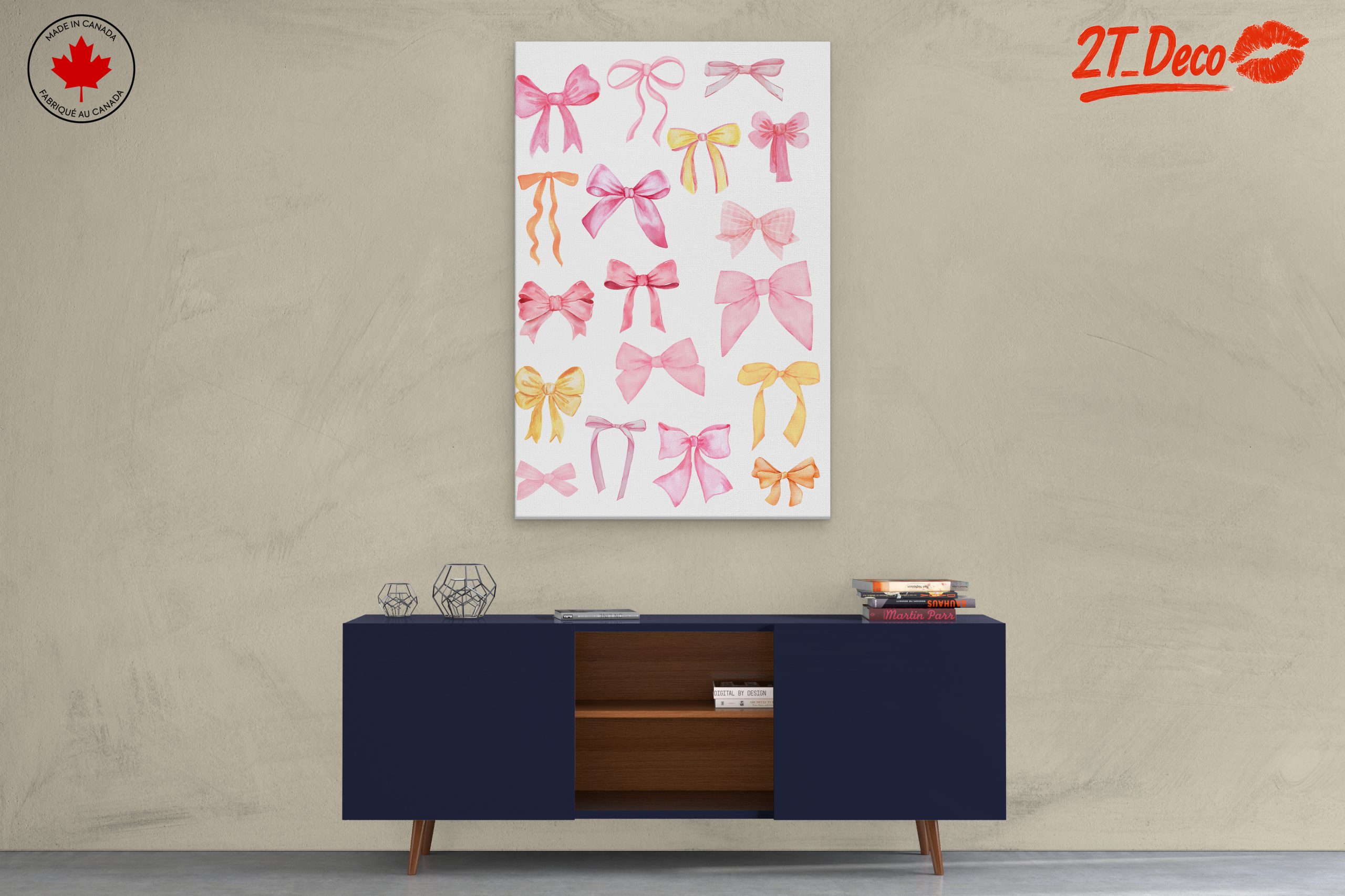 Decorative Ribbon Art in Soft Pastels - Image 3