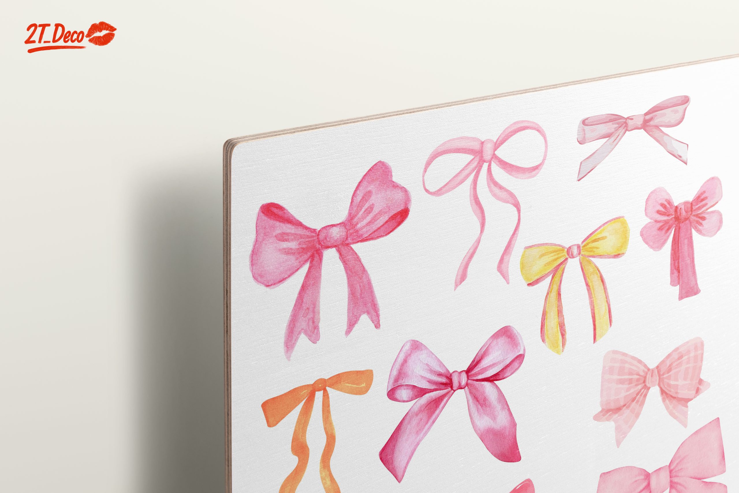 Decorative Ribbon Art in Soft Pastels - Image 15