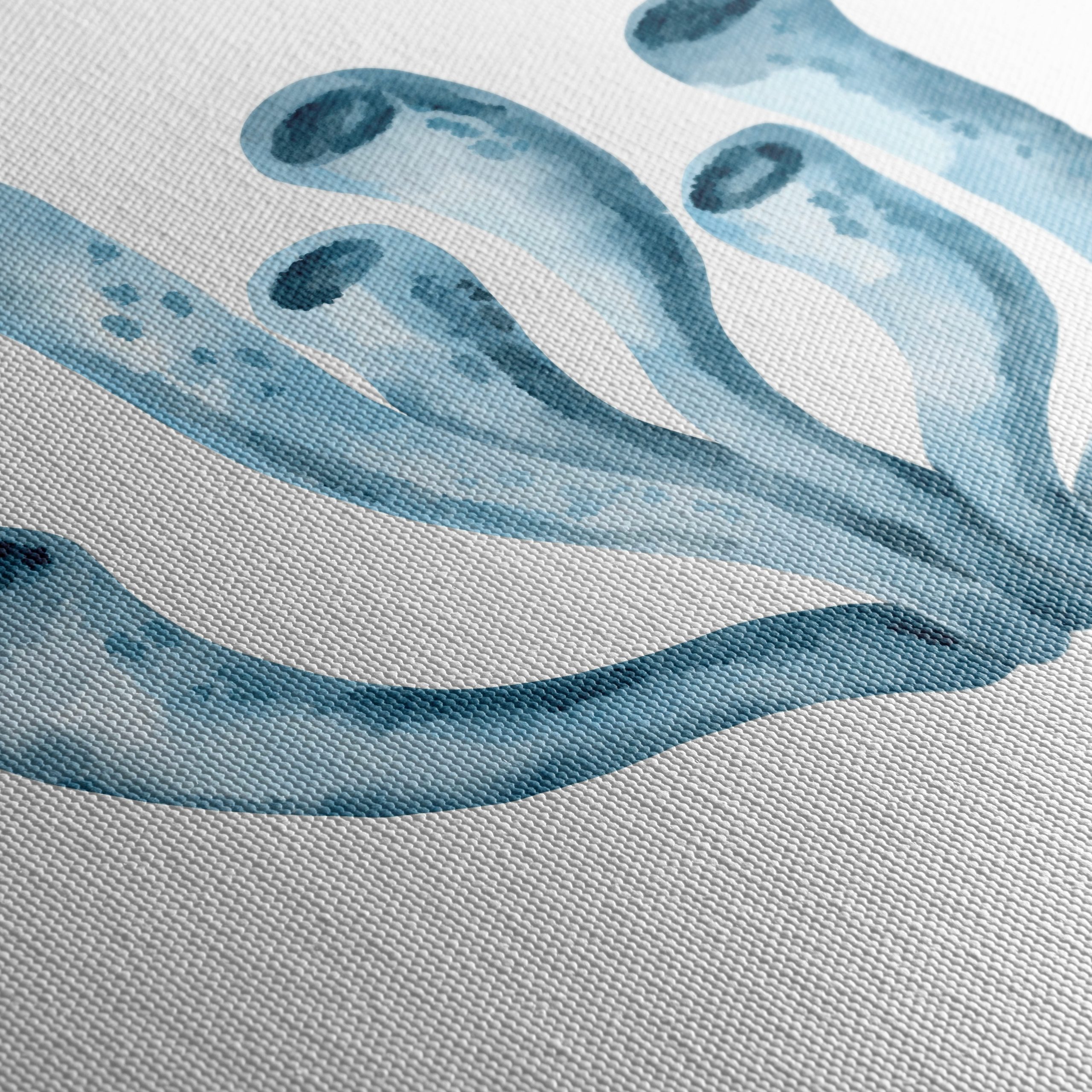 Watercolor Blue Aquatic Plant Art - Image 5