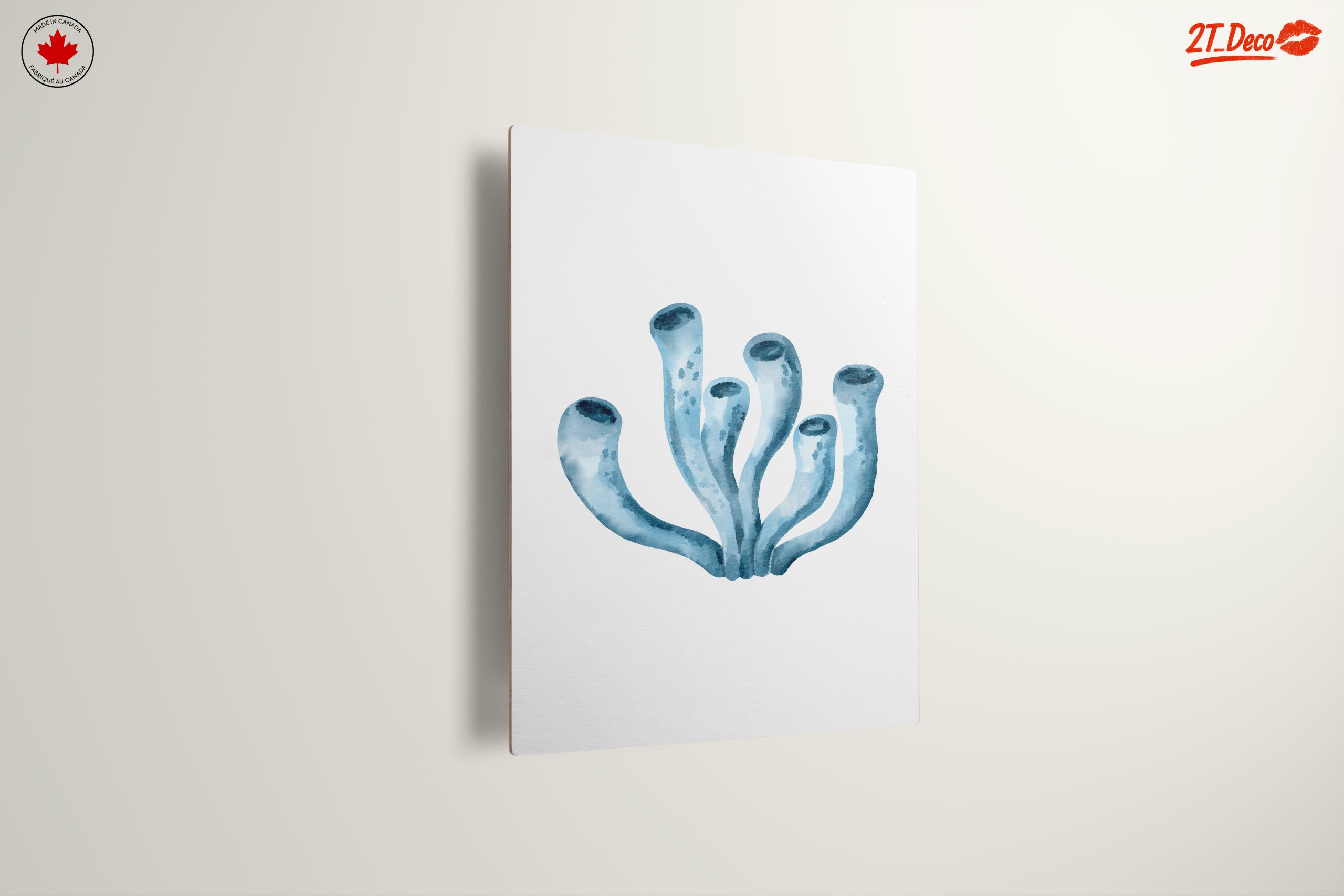 Watercolor Blue Aquatic Plant Art - Image 13