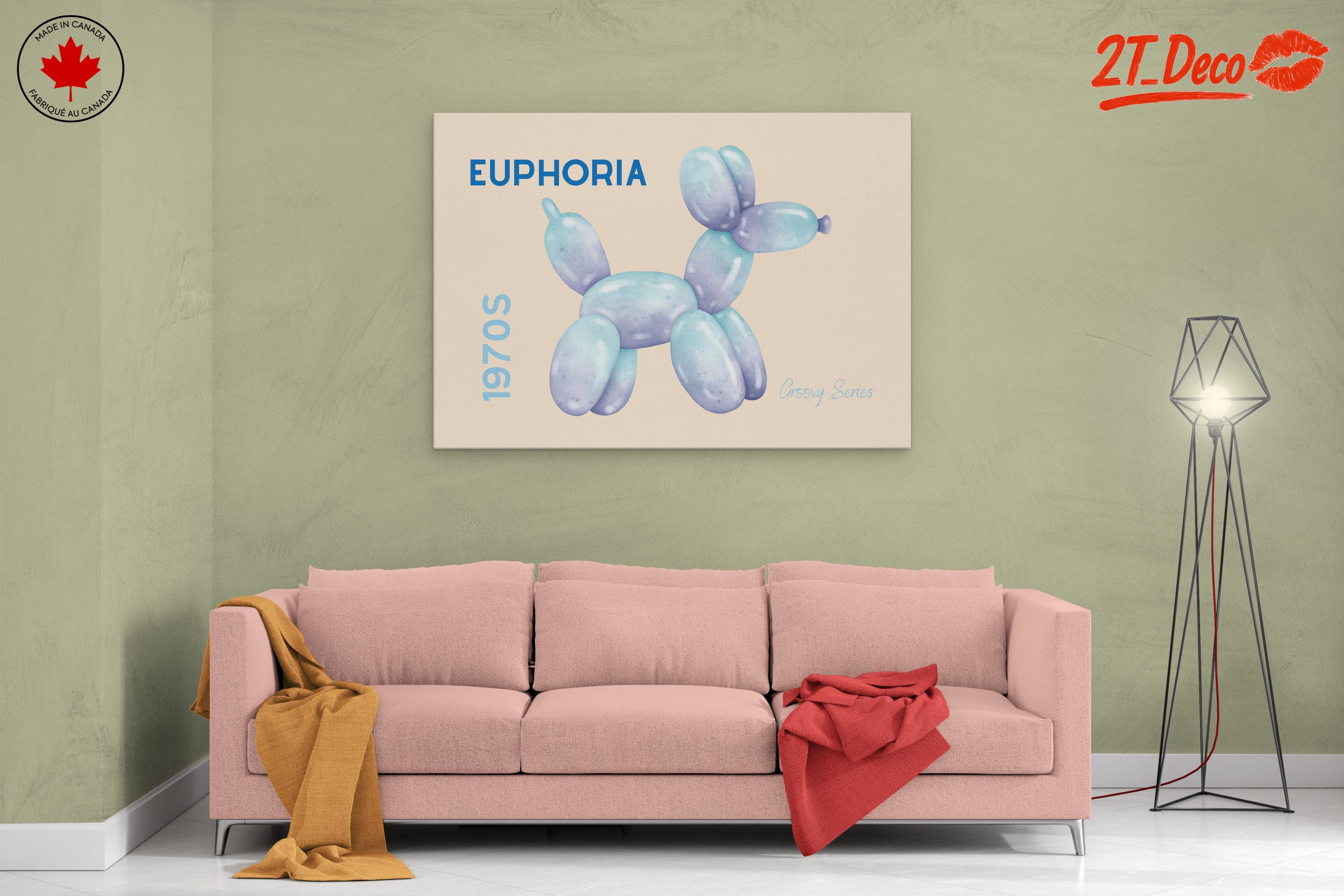 Colorful Balloon Dog Illustration from the 1970s - Image 2