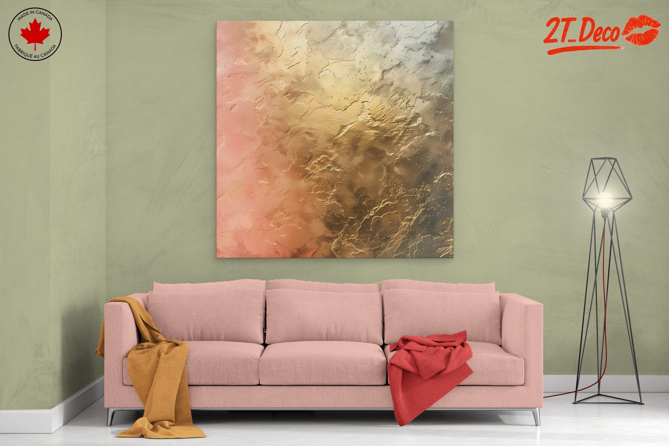 Abstract Textured Art with Warm Hues - Image 2