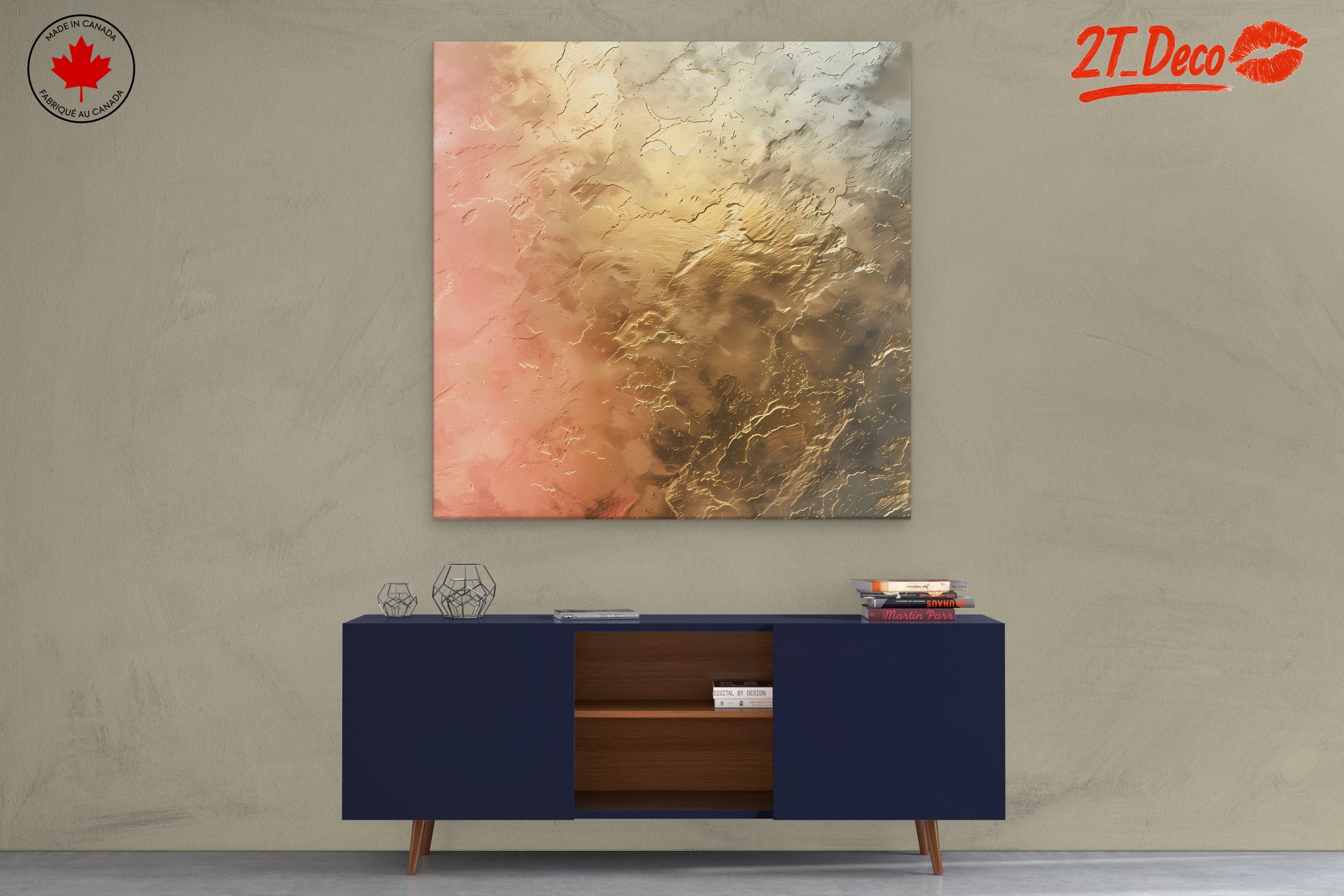 Abstract Textured Art with Warm Hues - Image 3