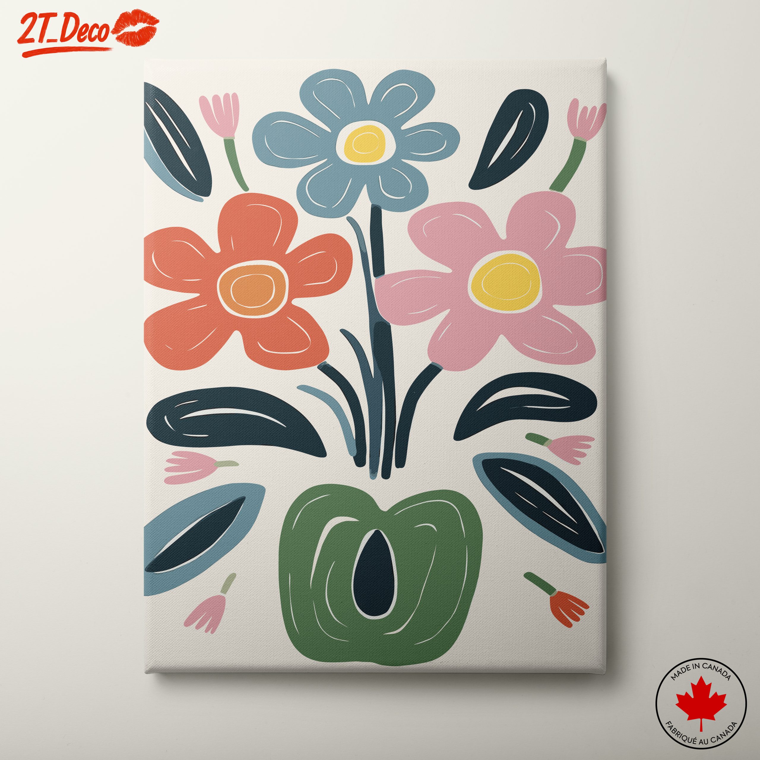 Colorful Botanical Abstract Flower Art