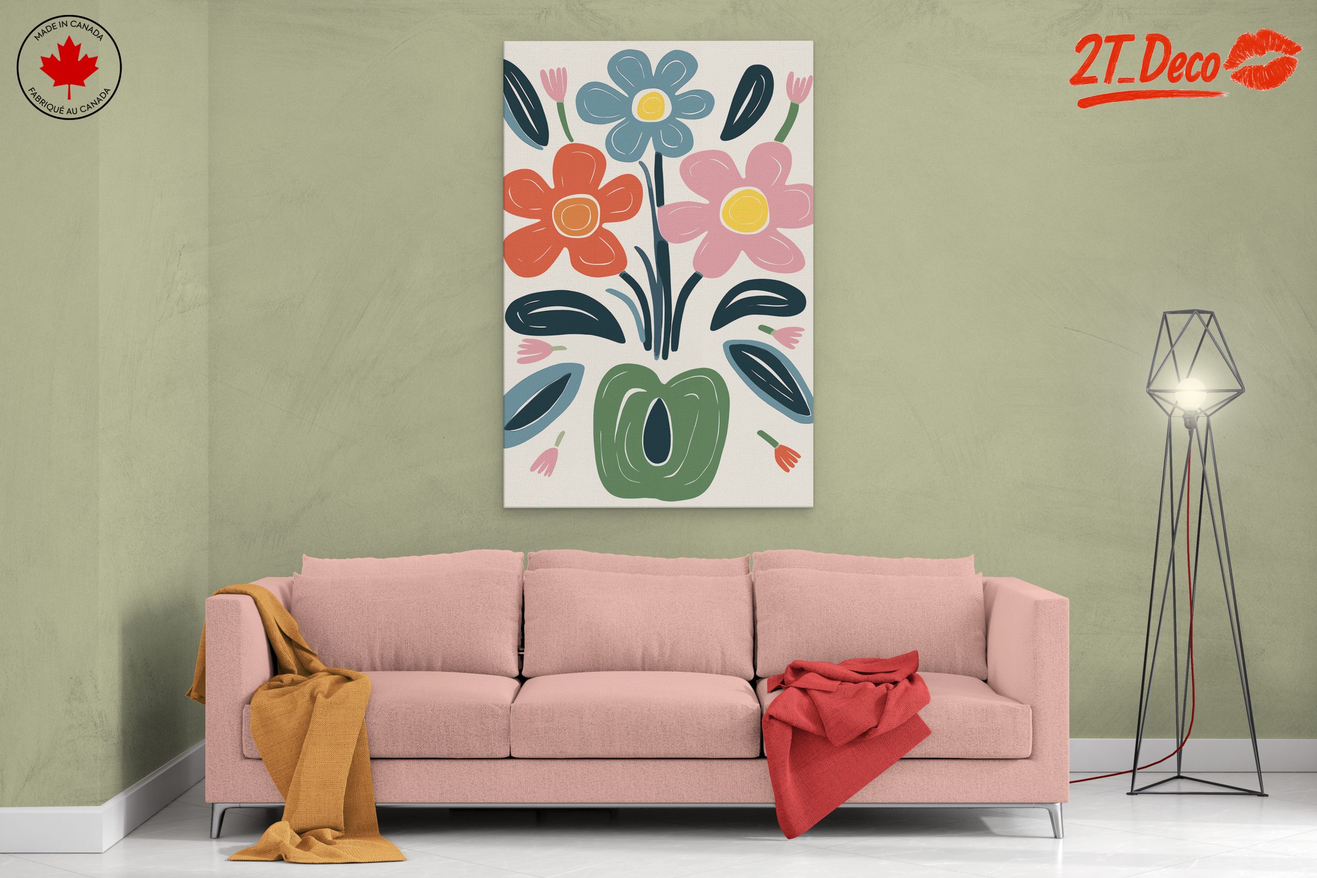 Colorful Botanical Abstract Flower Art - Image 2