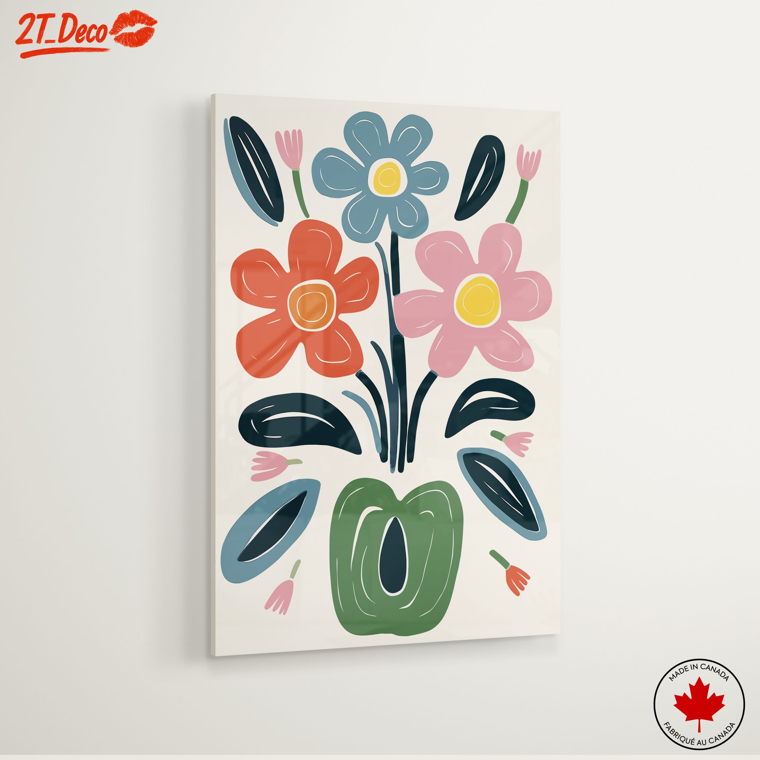 Colorful Botanical Abstract Flower Art - Image 6