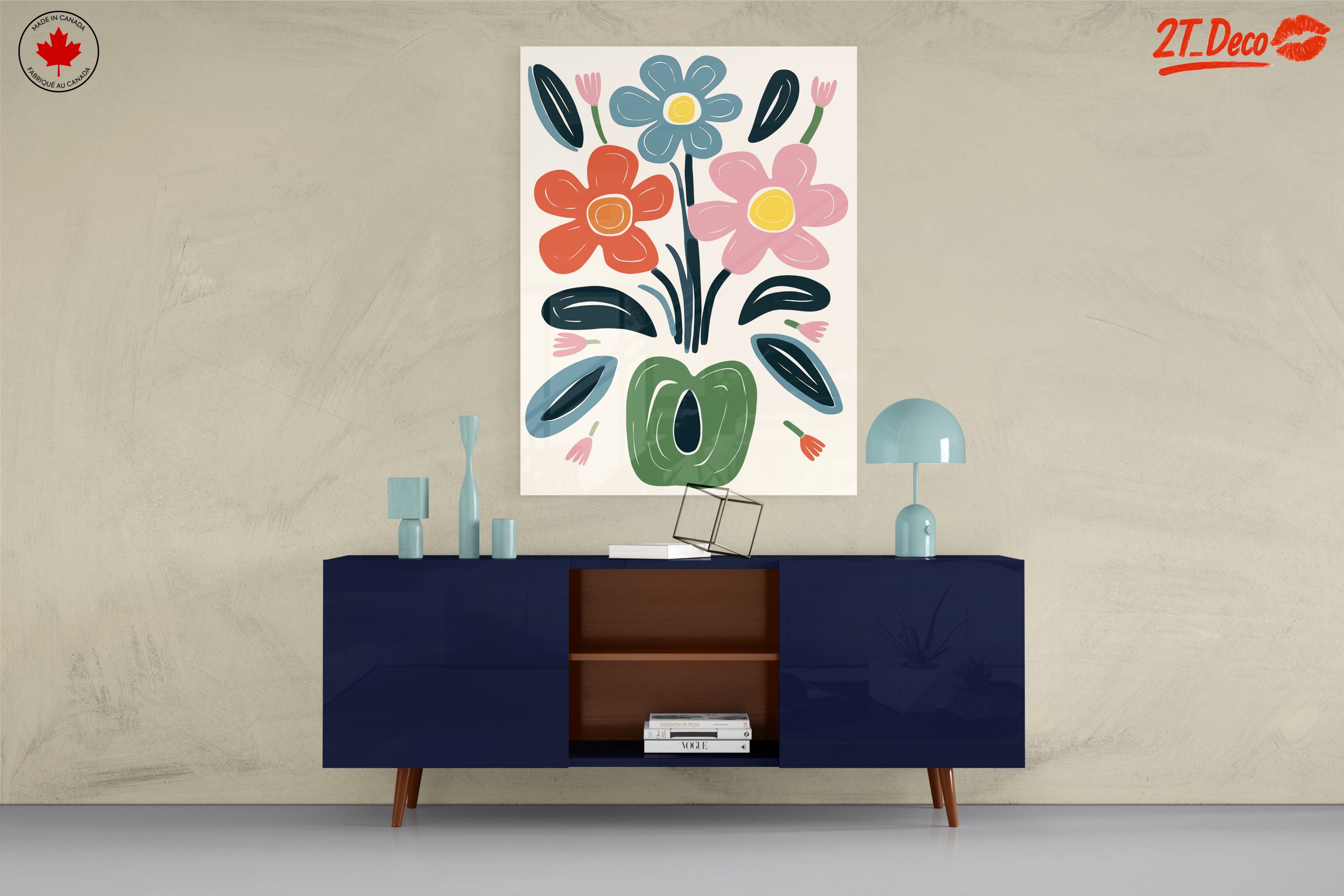 Colorful Botanical Abstract Flower Art - Image 8
