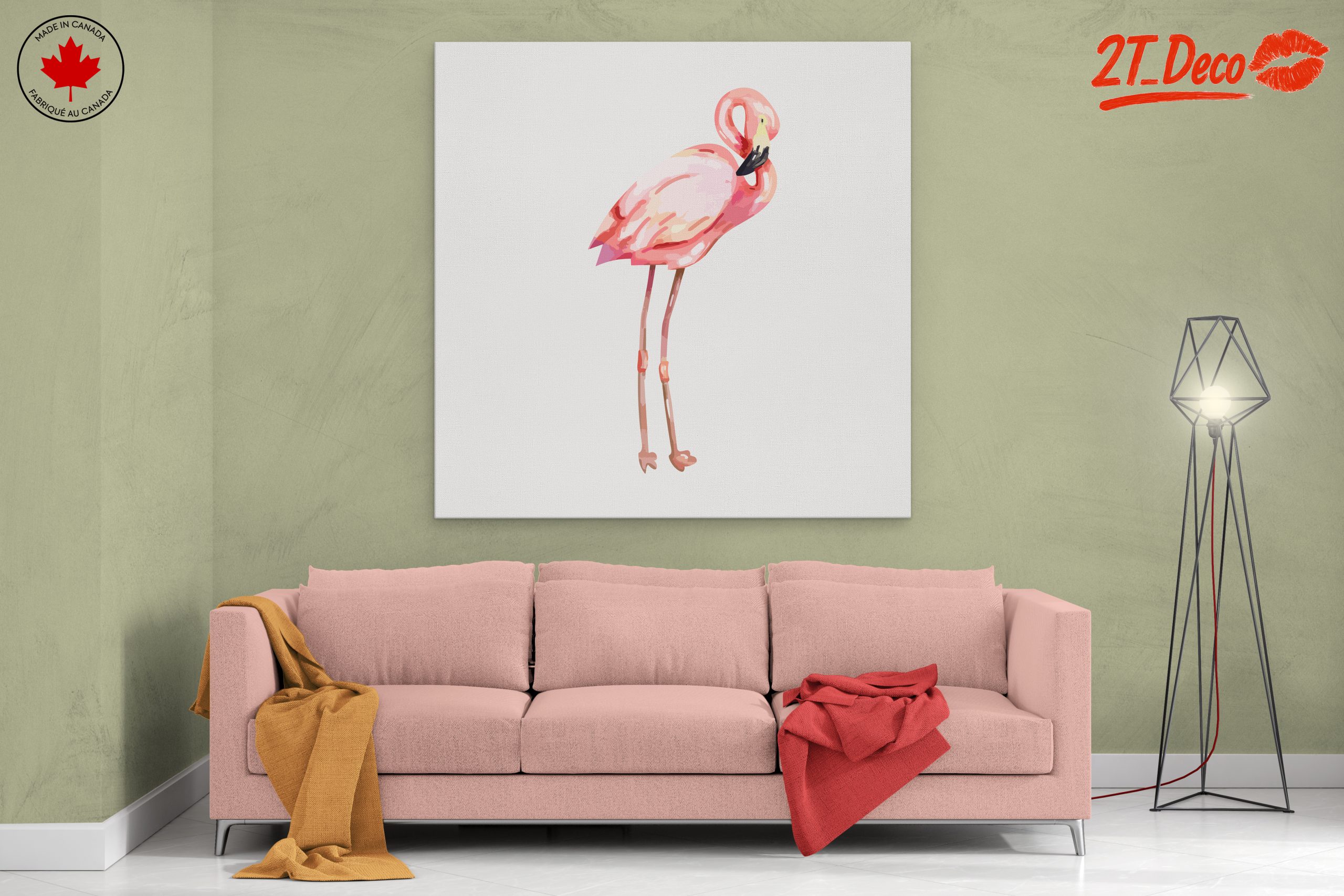 Elegant Pink Flamingo Illustration - Image 2